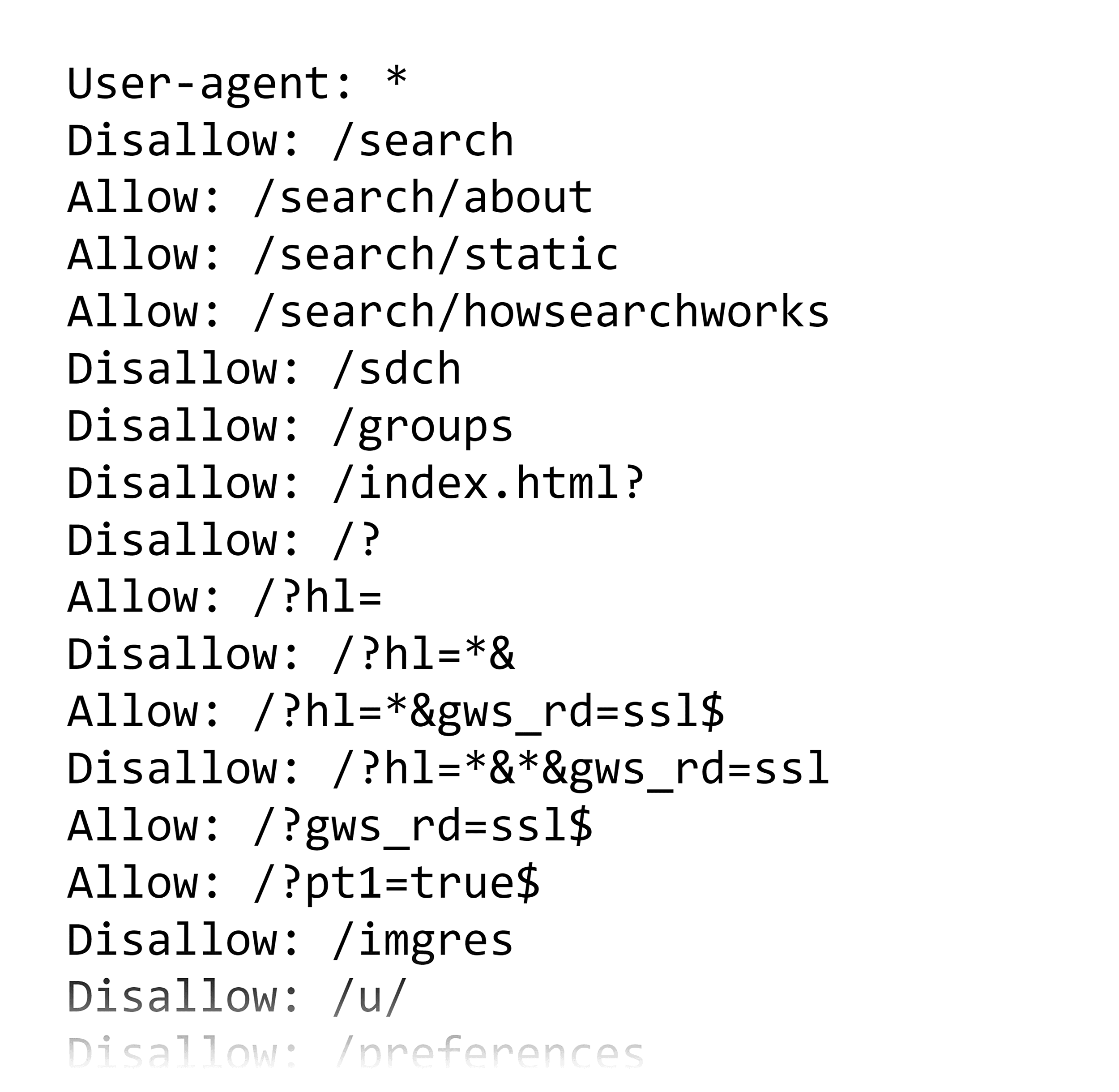 Google – Robots.txt