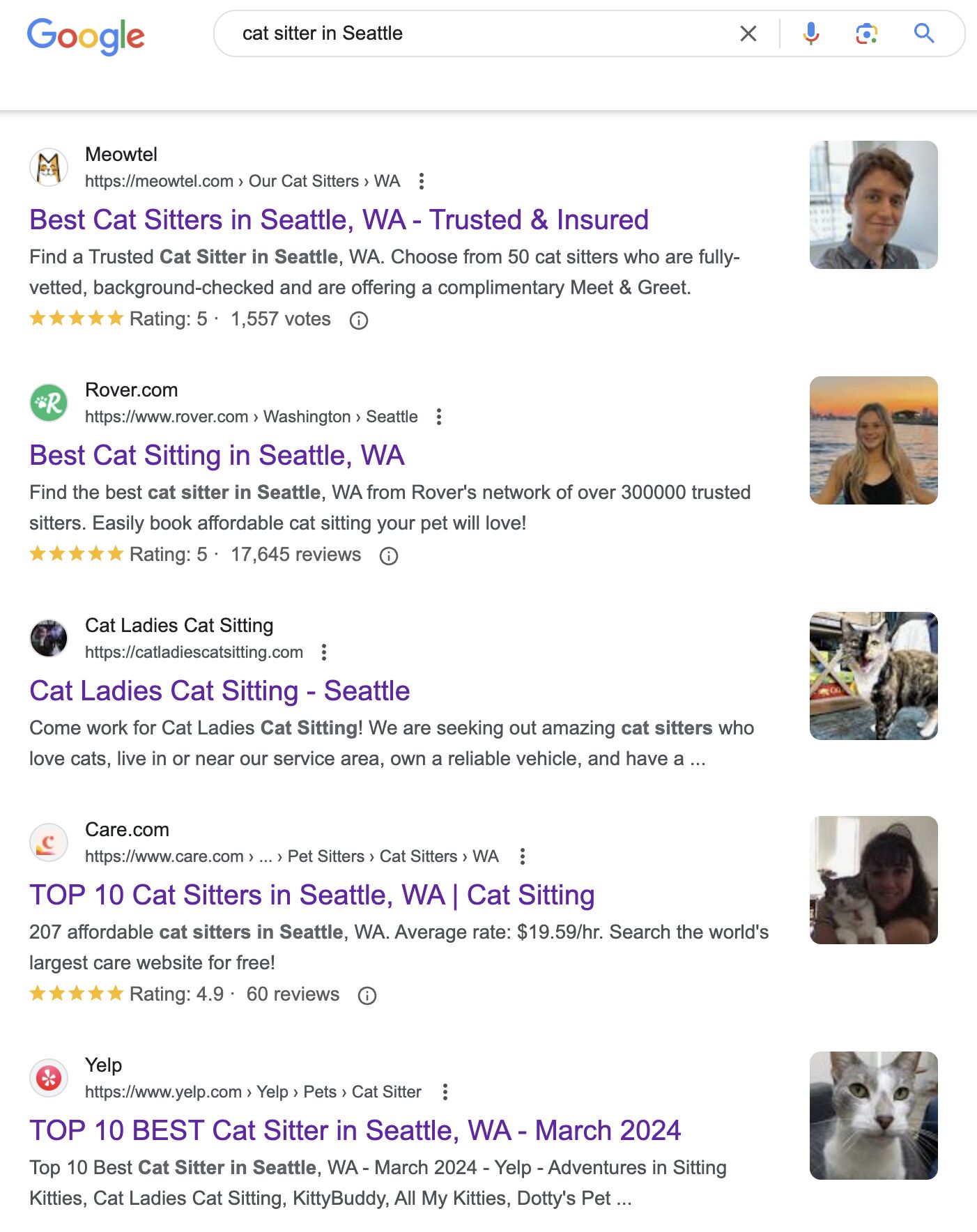 Local niche sites and directories ranking in Google search