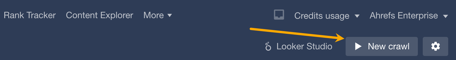 Starting a new crawl in Site Audit.