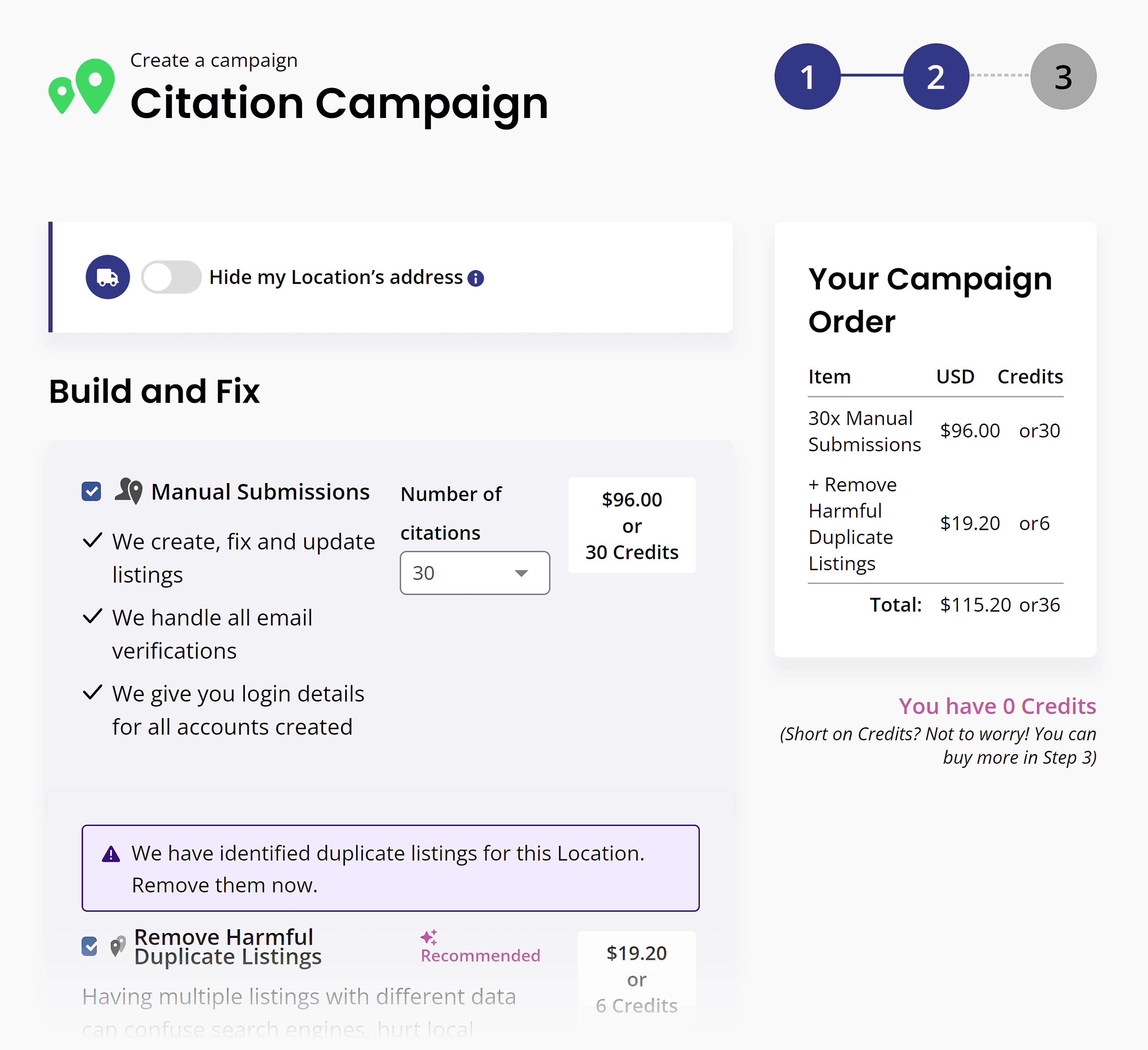 BrightLocal – Citation builder