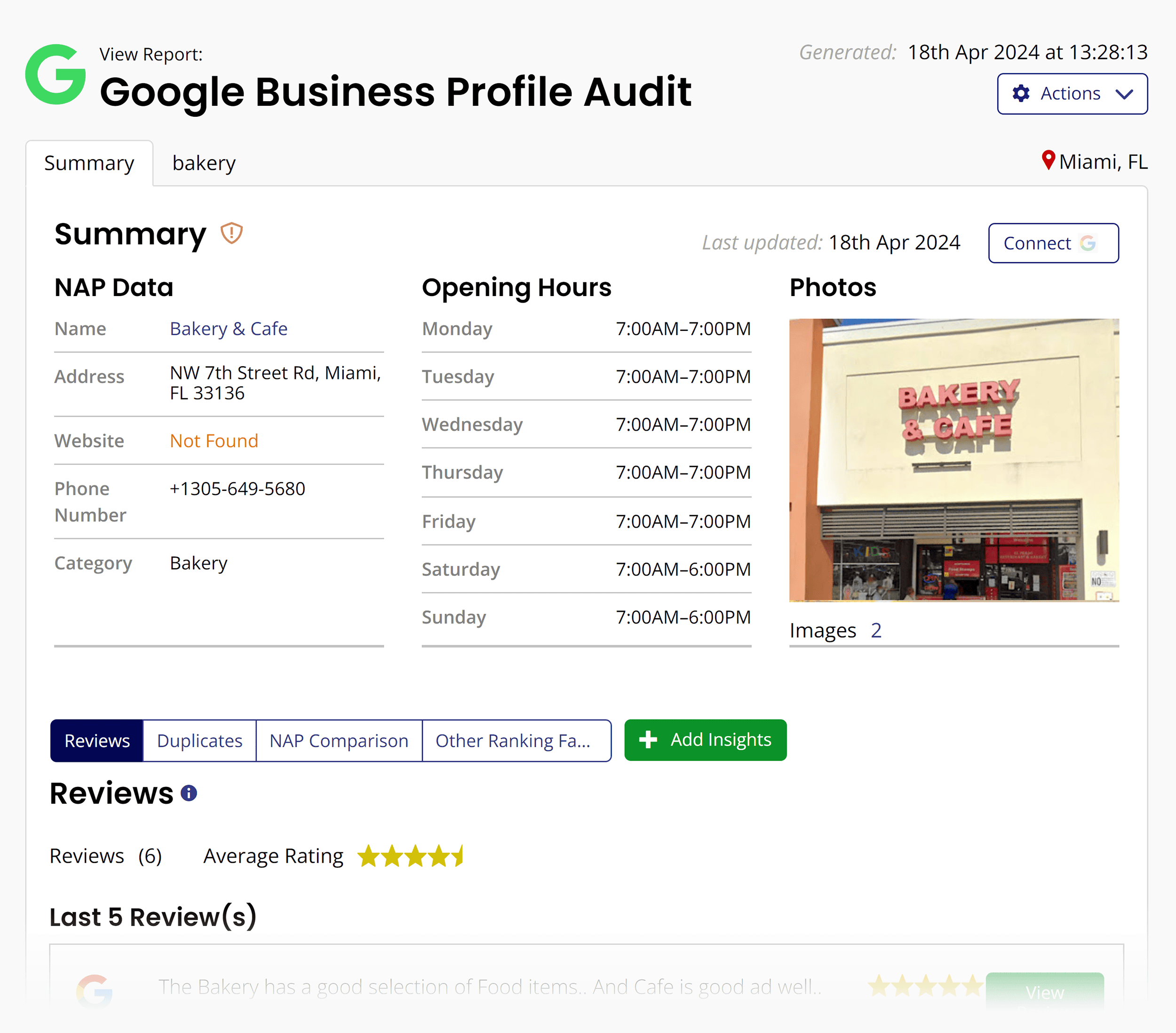 BrightLocal – GBP audit