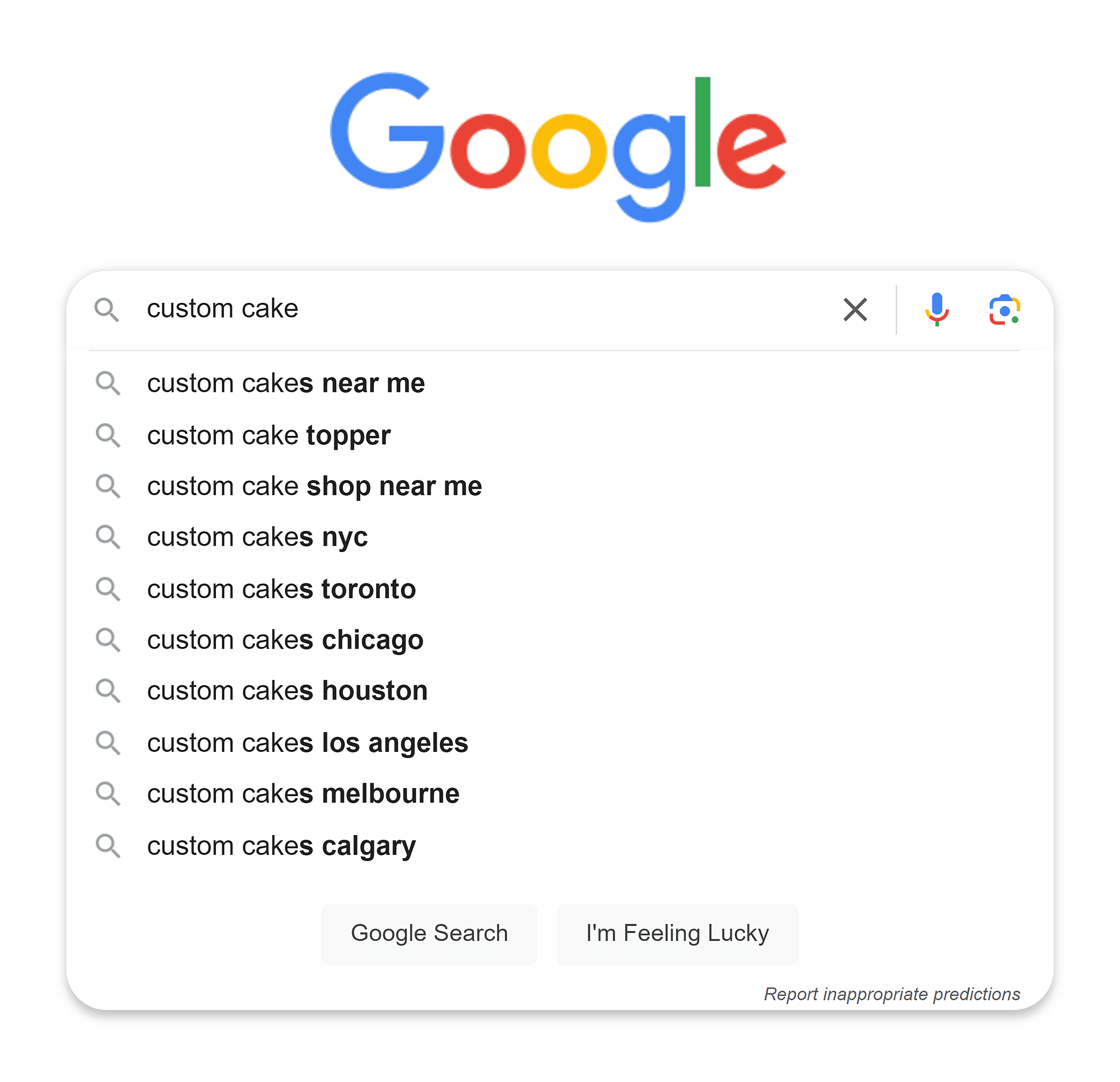 Google autocomplete