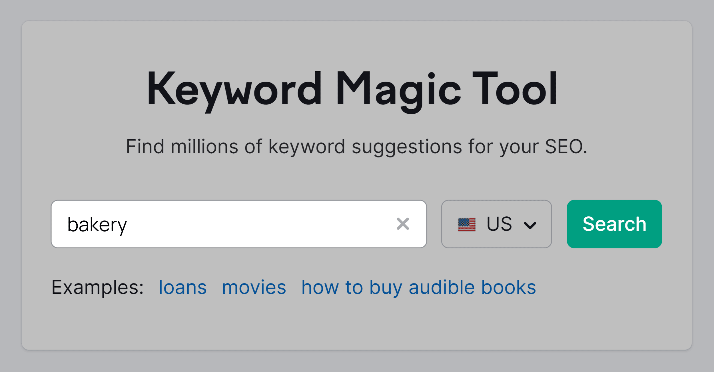 Keyword Magic Tool – Search – Bakery