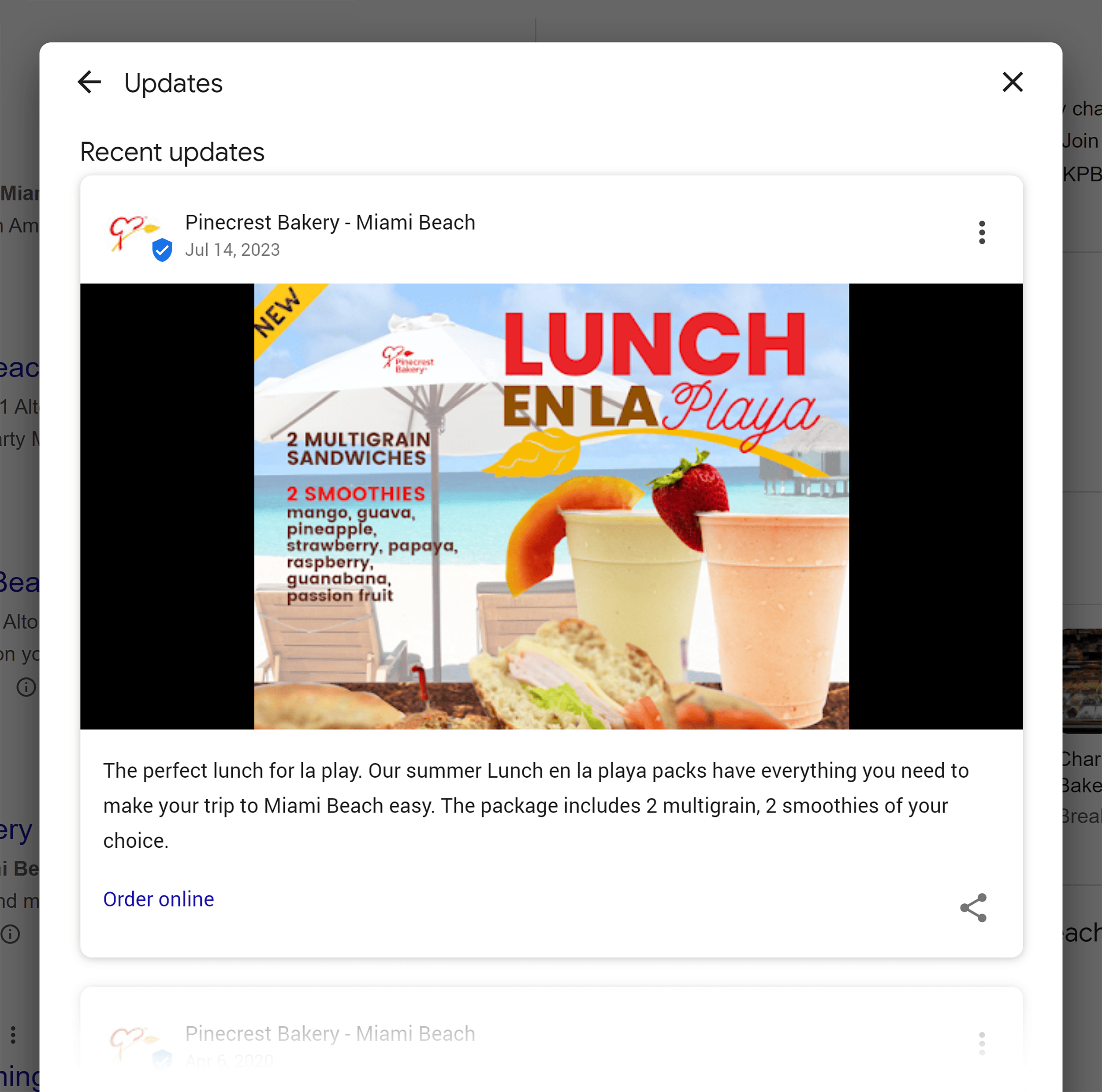 Pinecrest Bakery – Updates