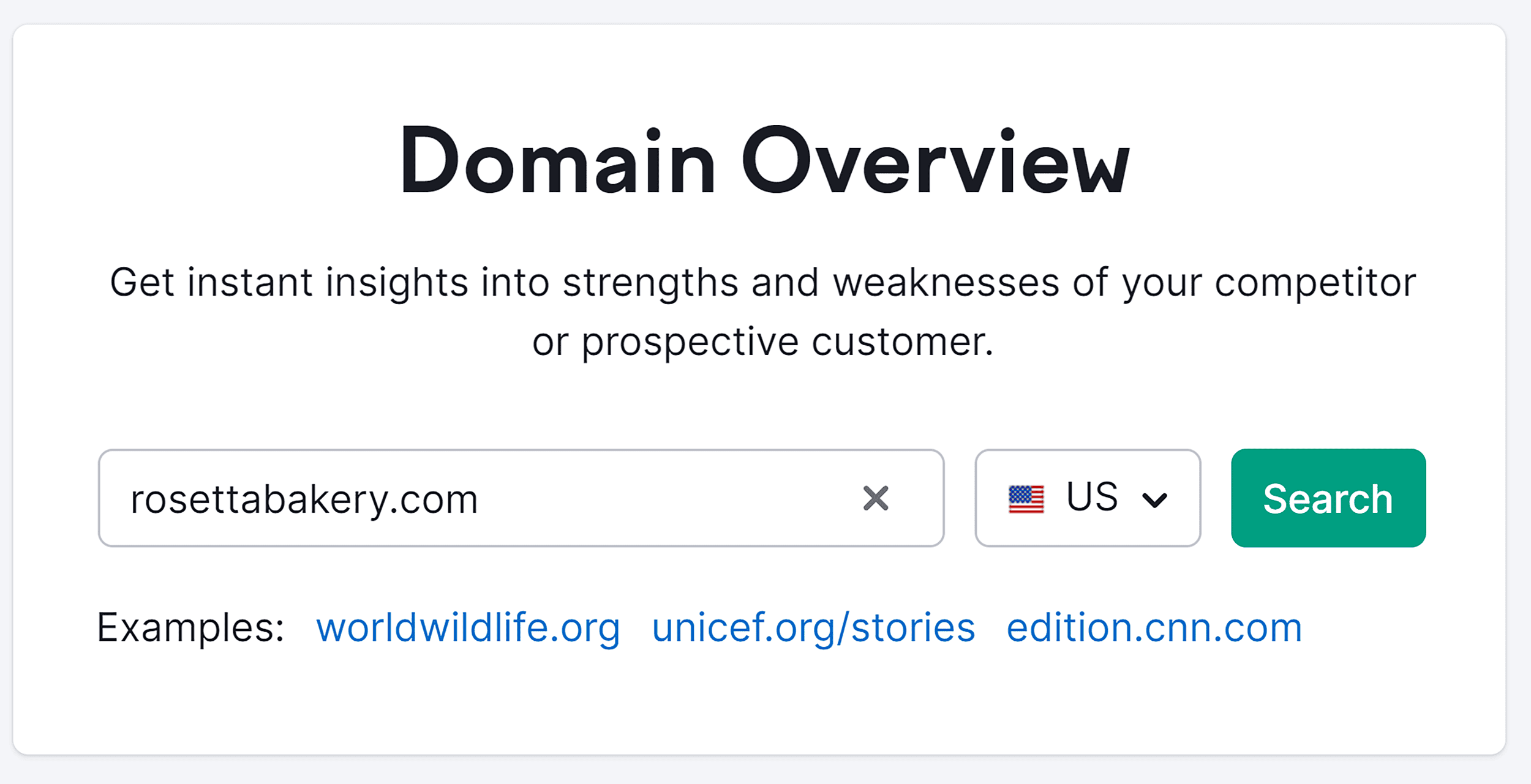 Semrush – Domain Overview
