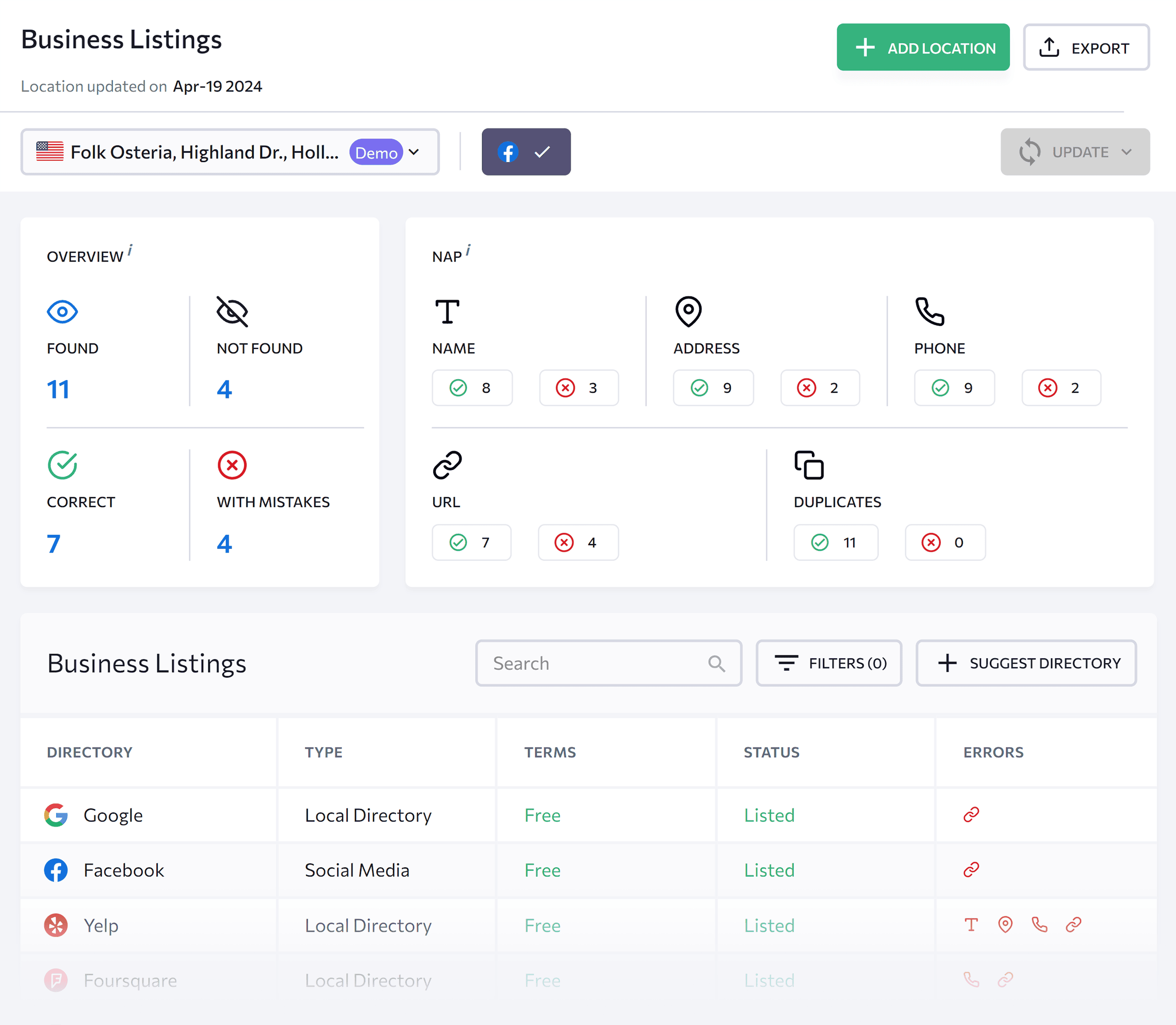 SE Ranking – Business Listing