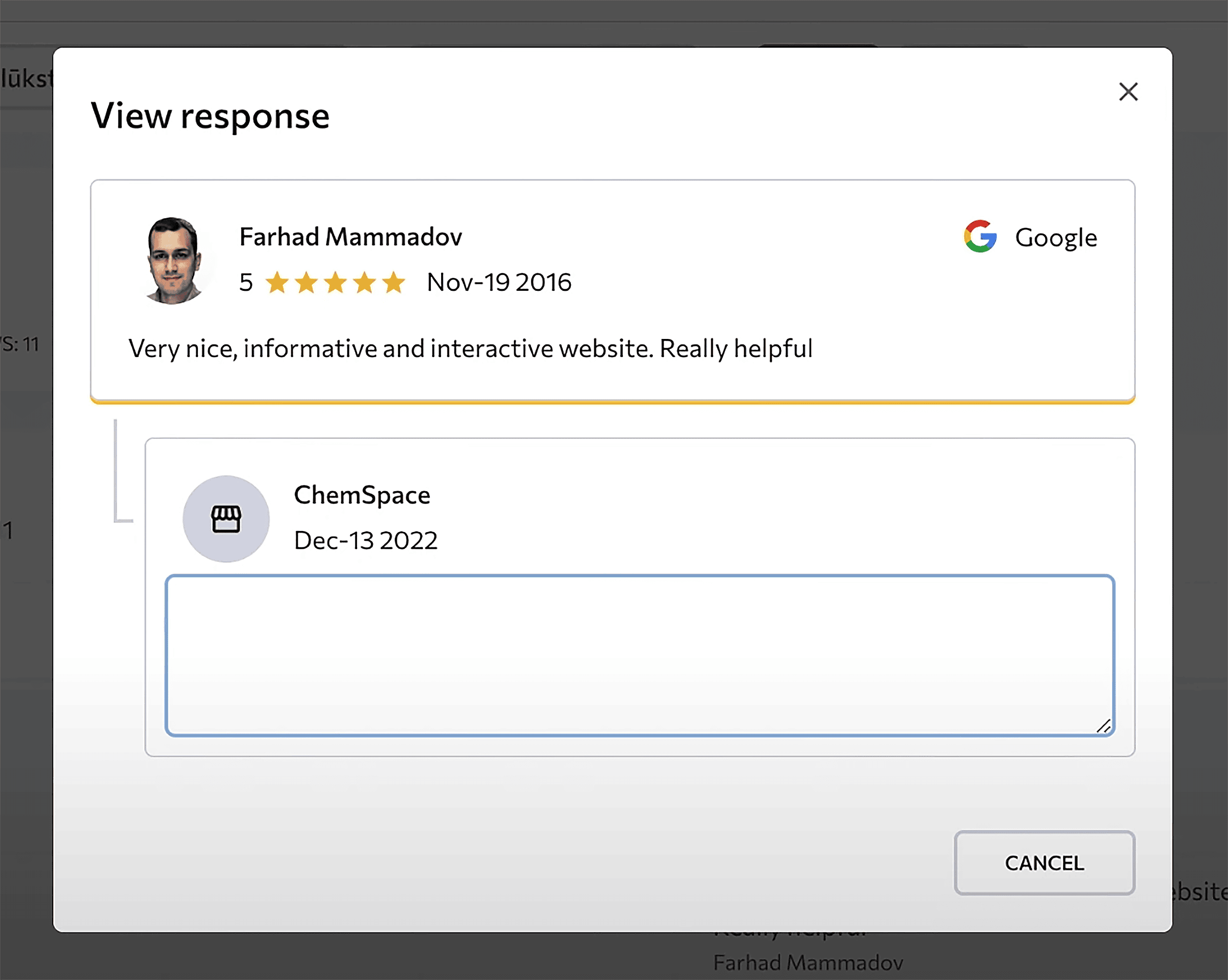 SE Ranking – Review reply