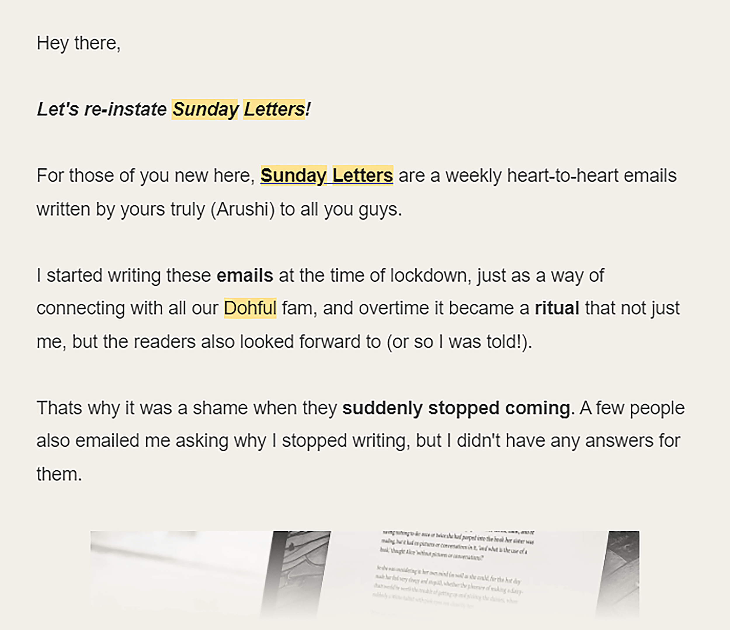 Dohful – Sunday Newsletter