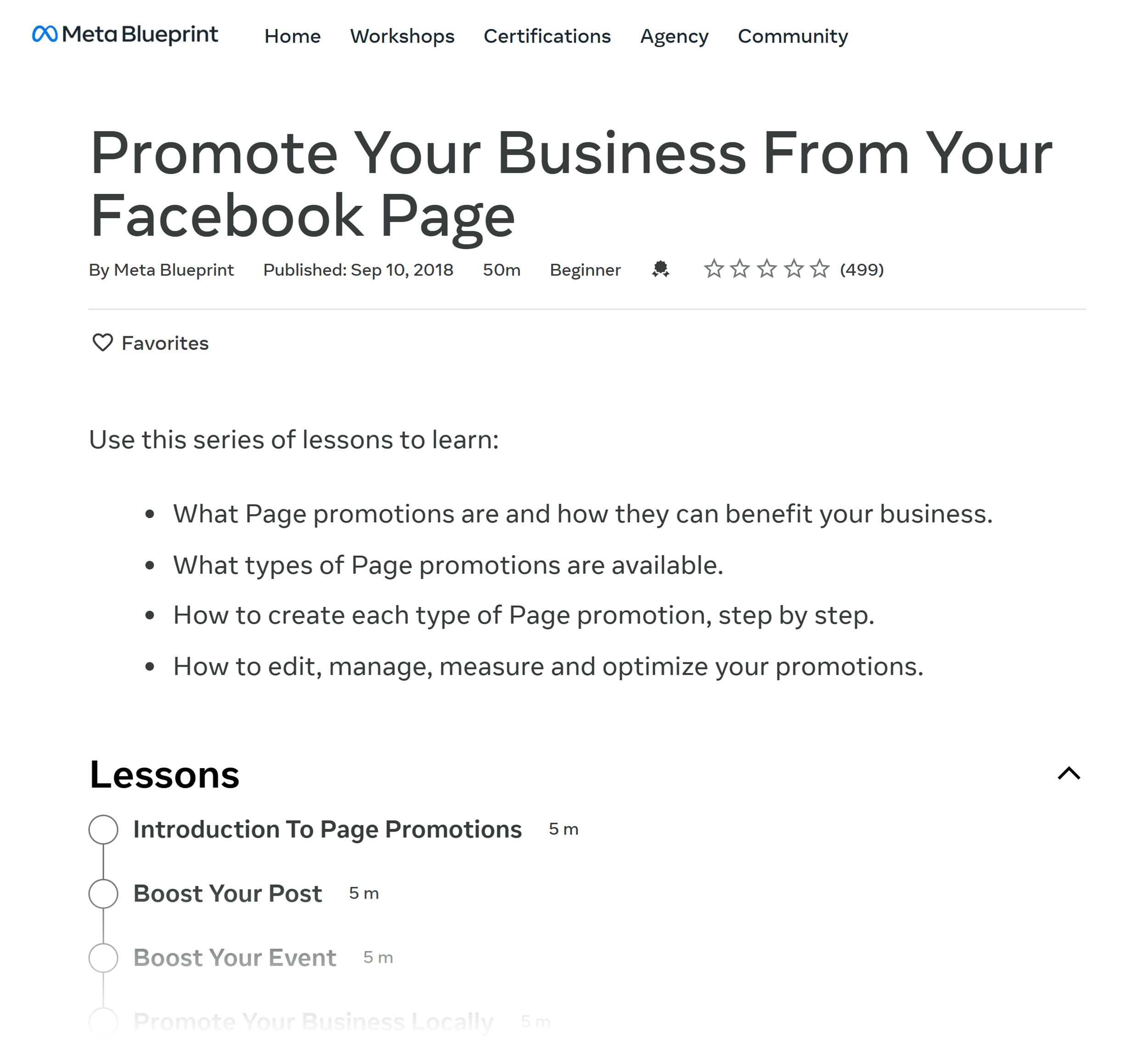 Facebook – Course – Promote Your Business Facebook – Course – Promote Your Business