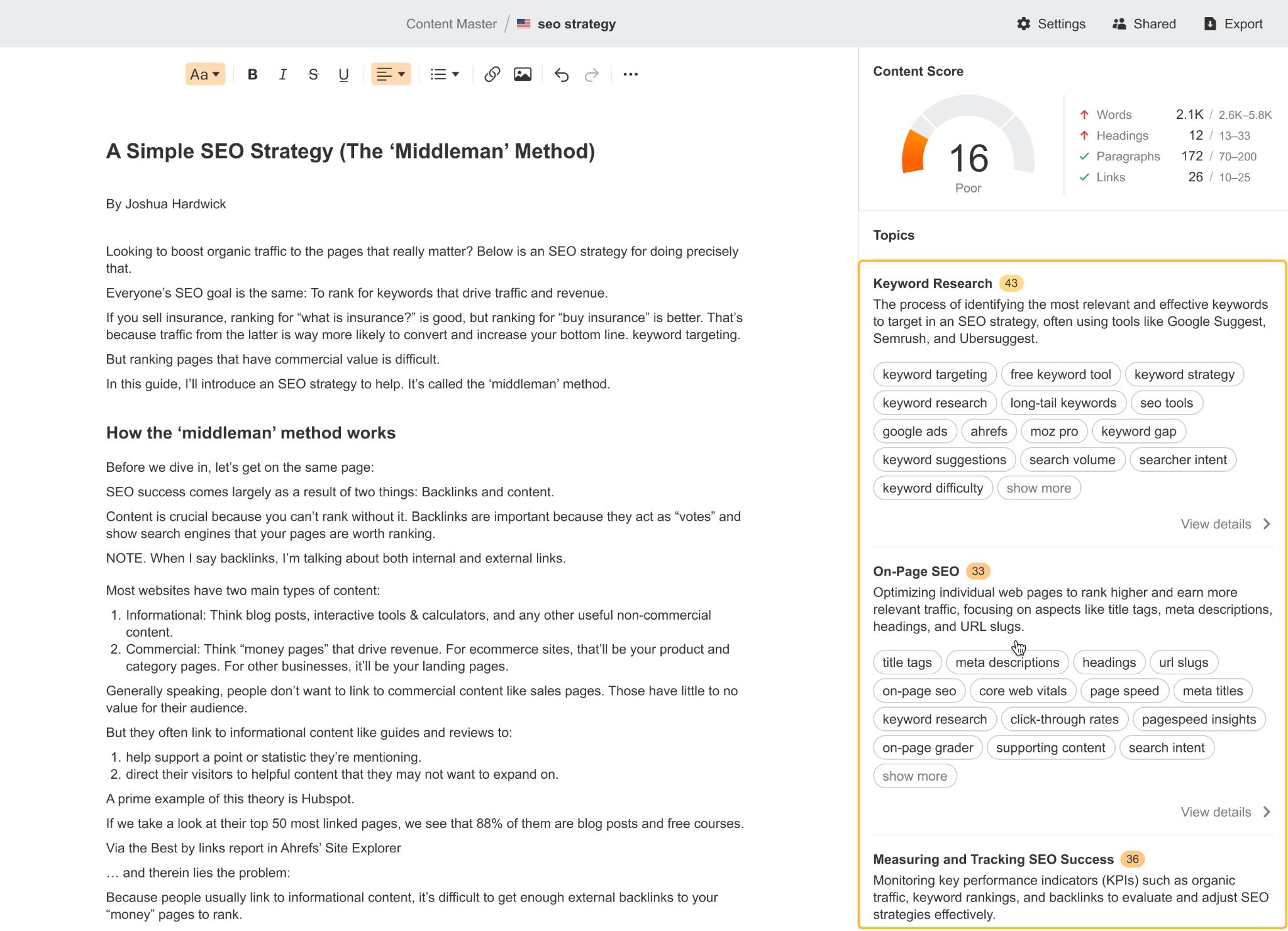 Preview of our upcoming Content Master tool