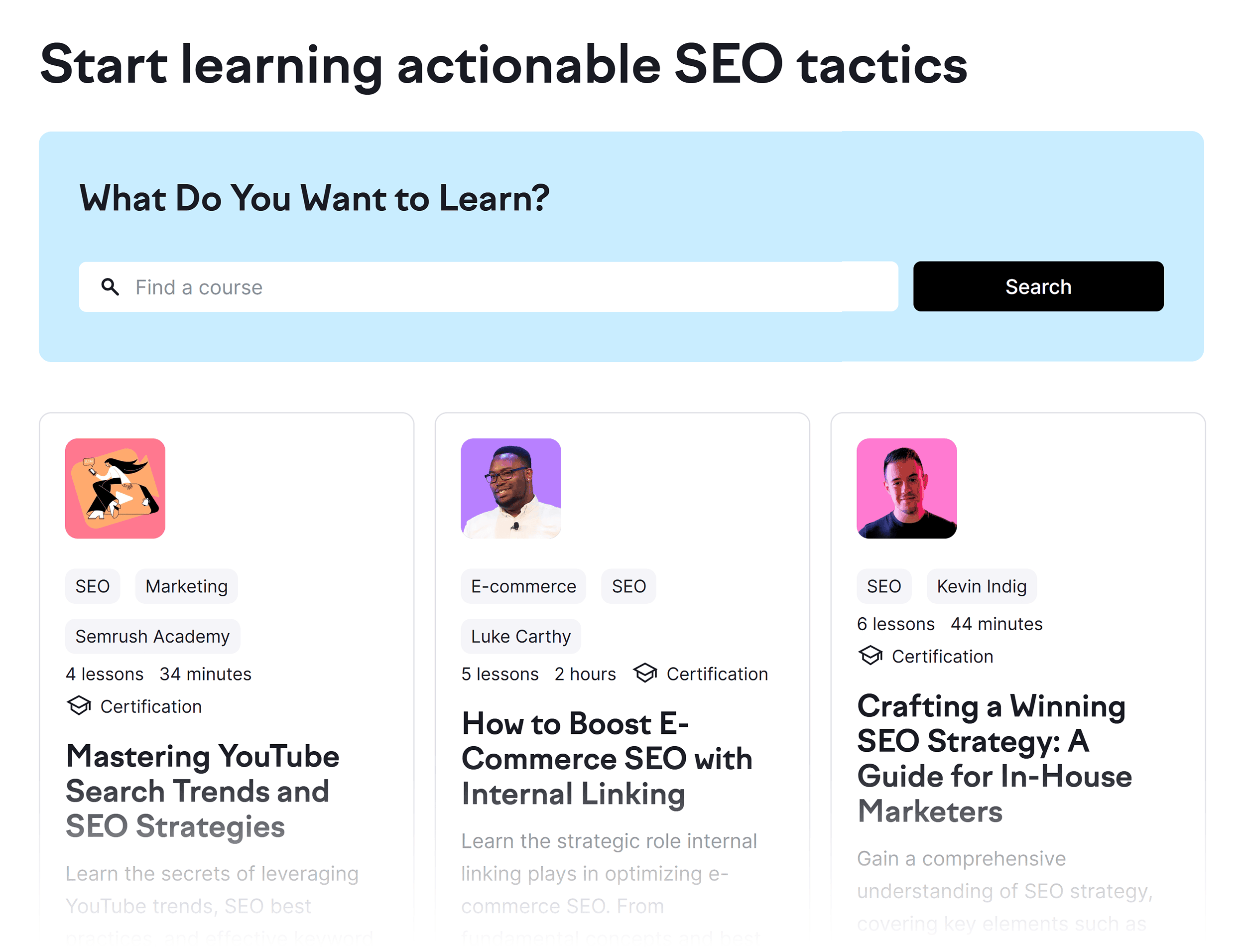 Semrush Academy – Courses Semrush Academy – Courses