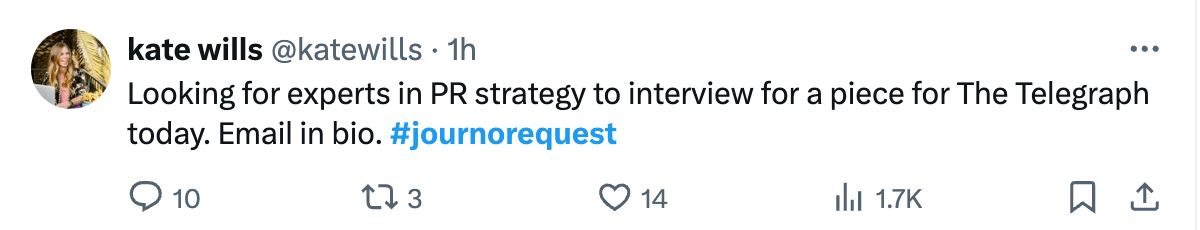 Telegraph example DR 92 website journorequest