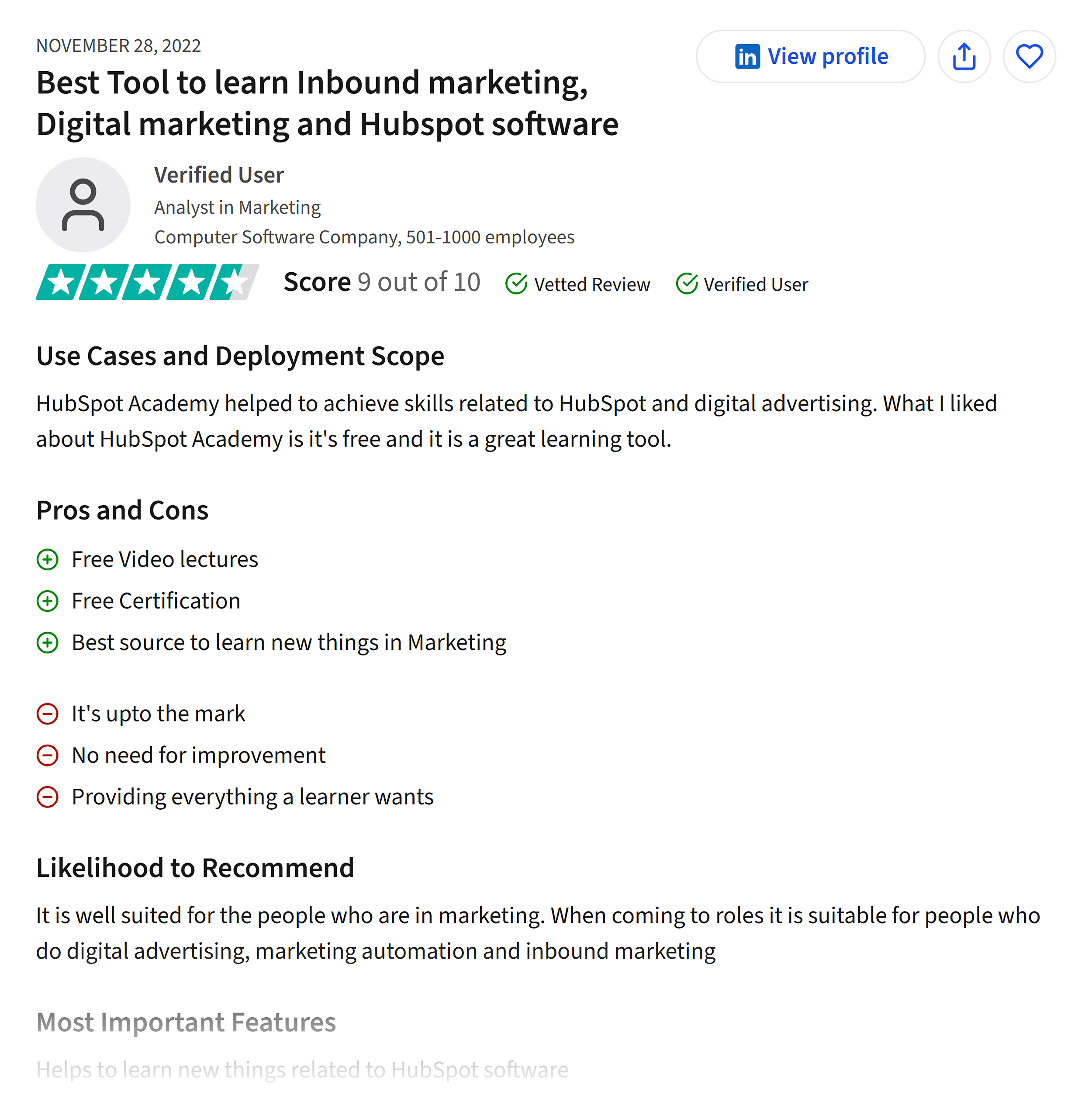 Trustradius – HubSpot Academy – Reviews Trustradius – HubSpot Academy – Reviews