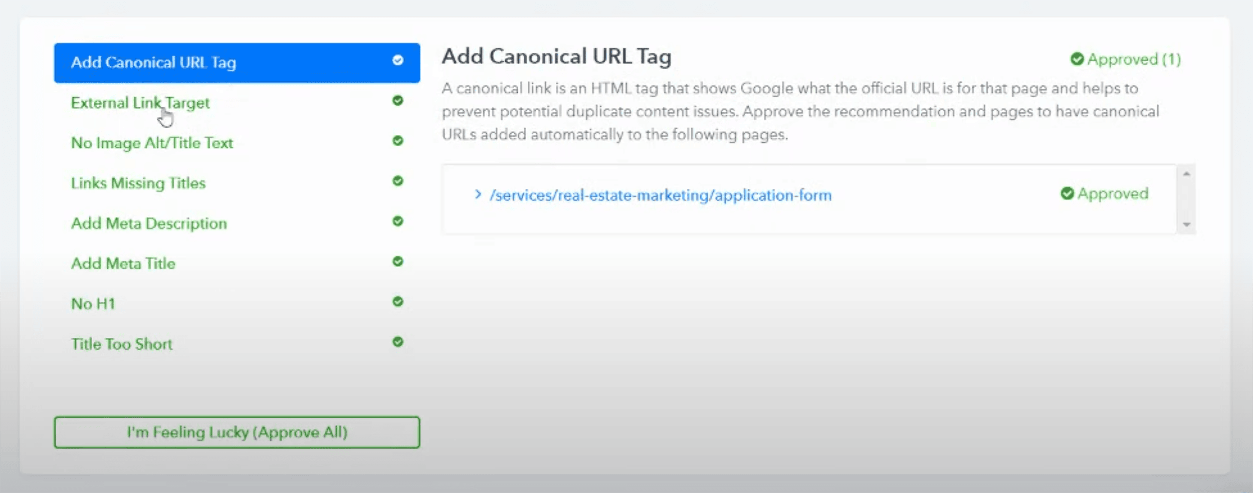 AlliAI – SEO recommendations