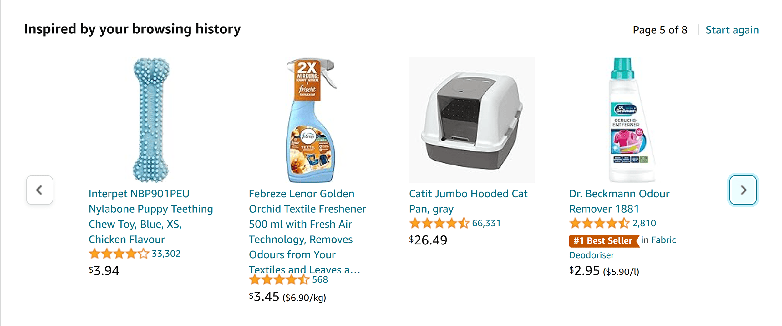 Amazon – Inspired by browsing history