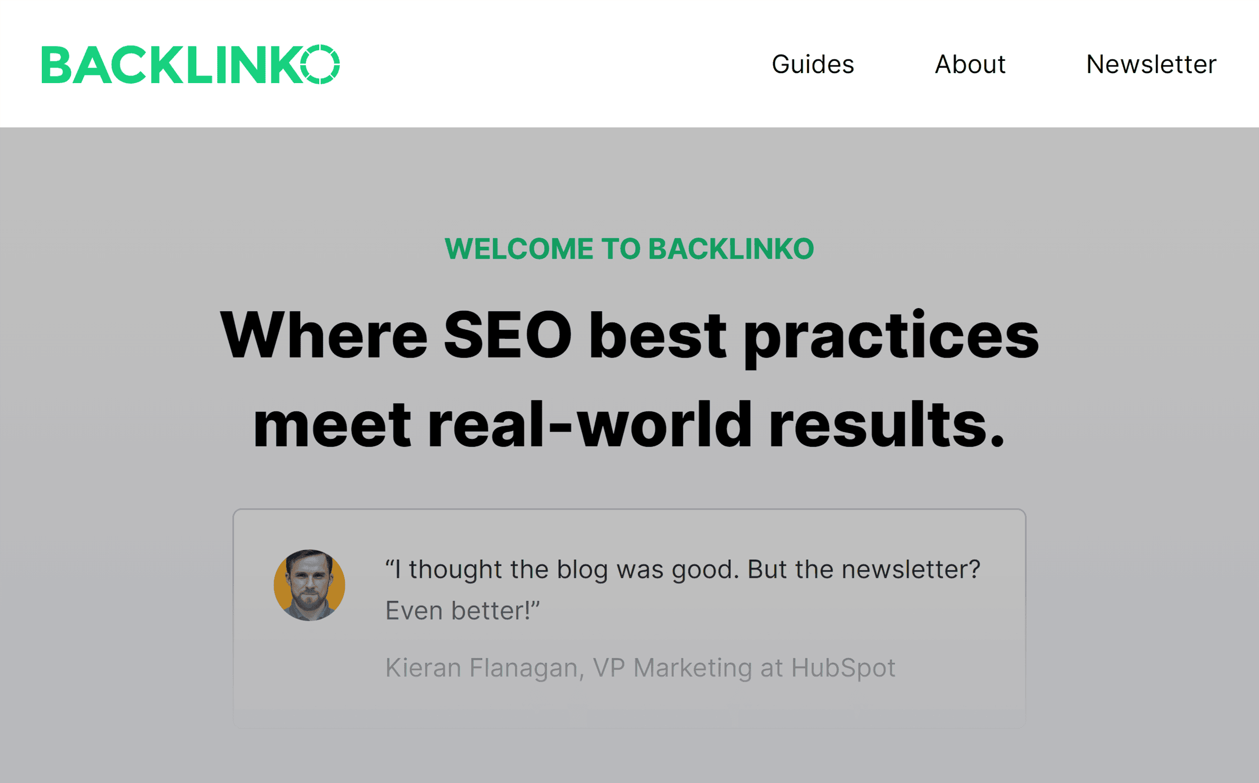 Backlinko – Header area Backlinko – Header area