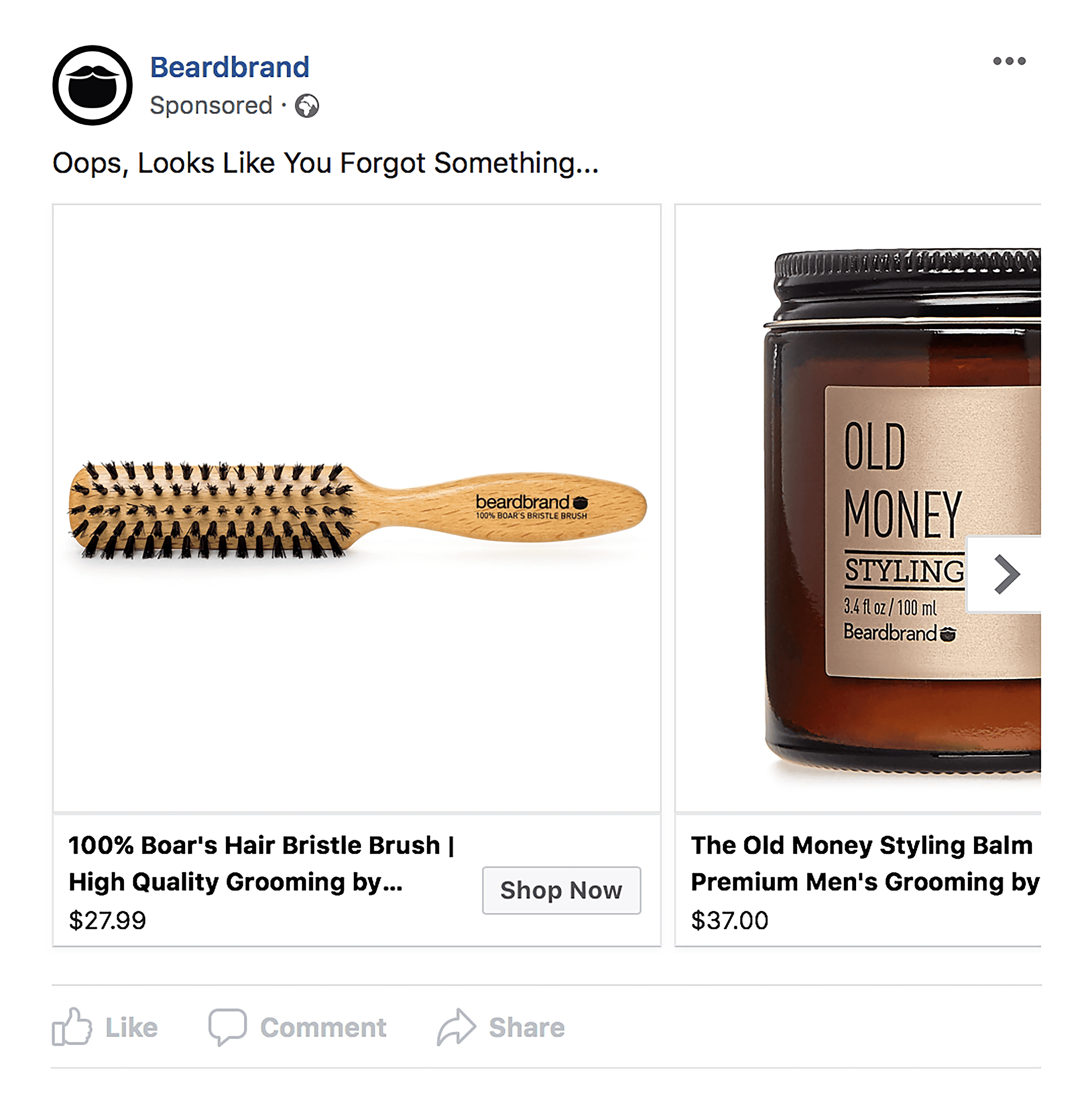 Beardbrand – Retargeting ad