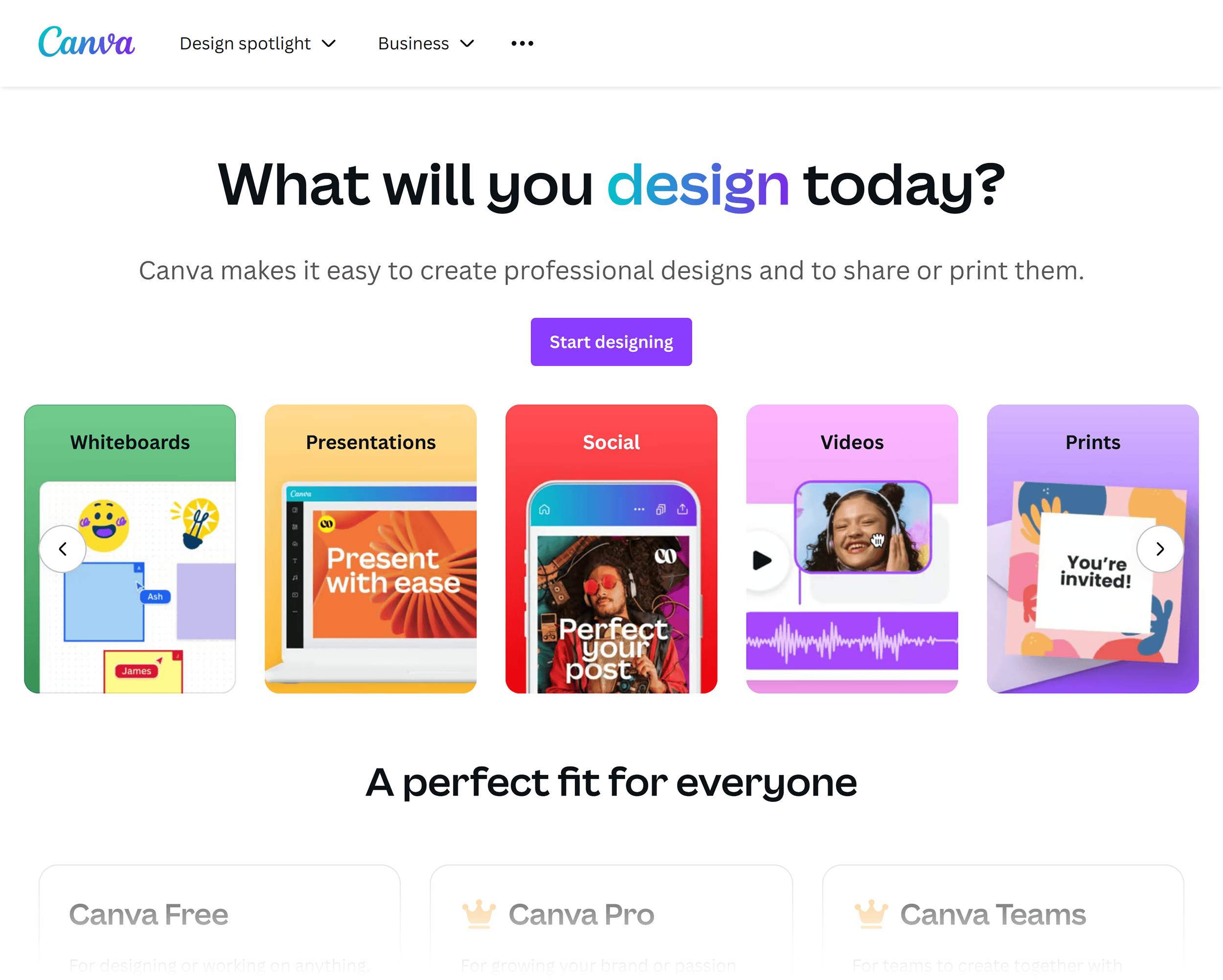 Canva – Homepage