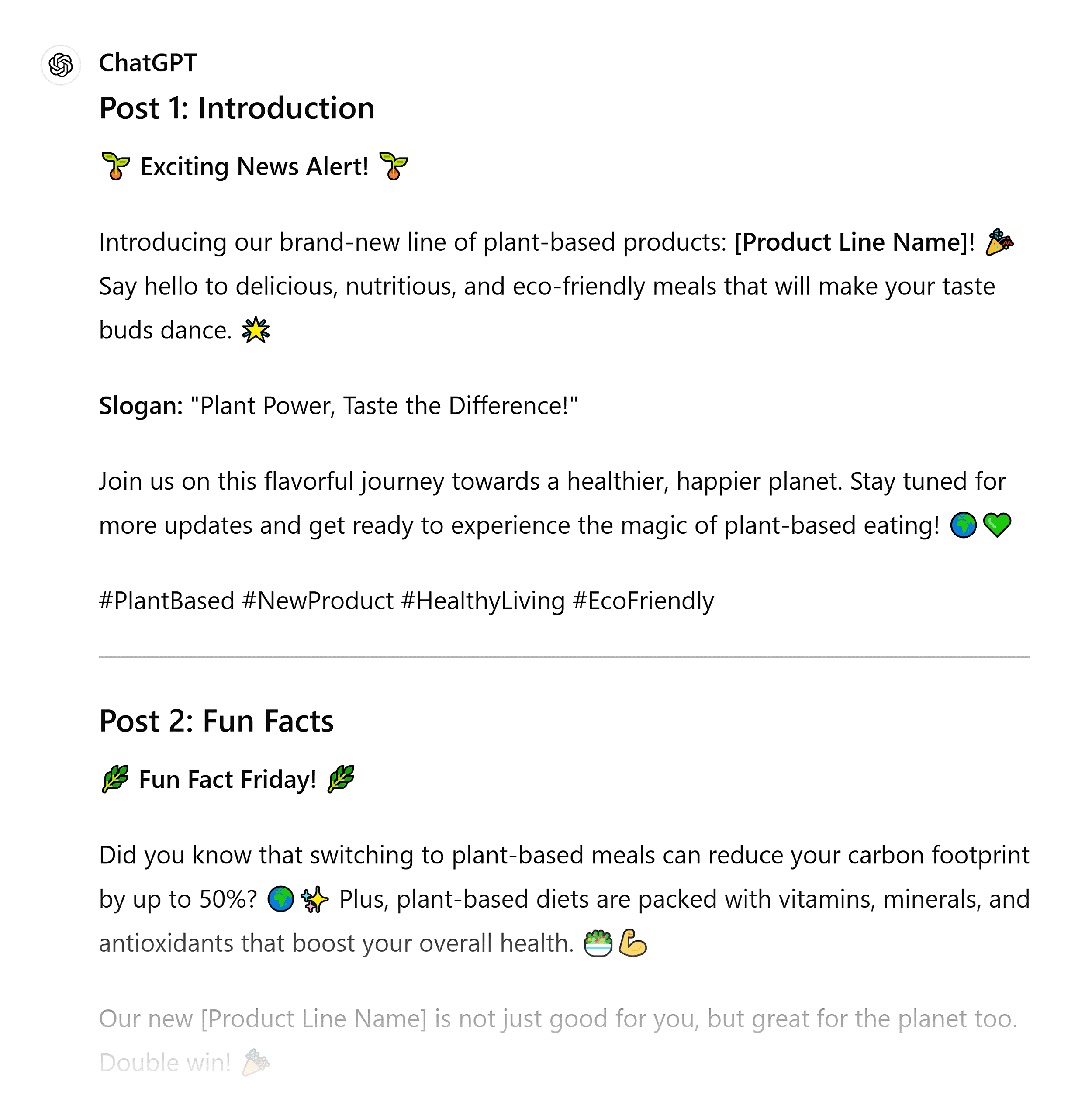 ChatGPT – Chat output