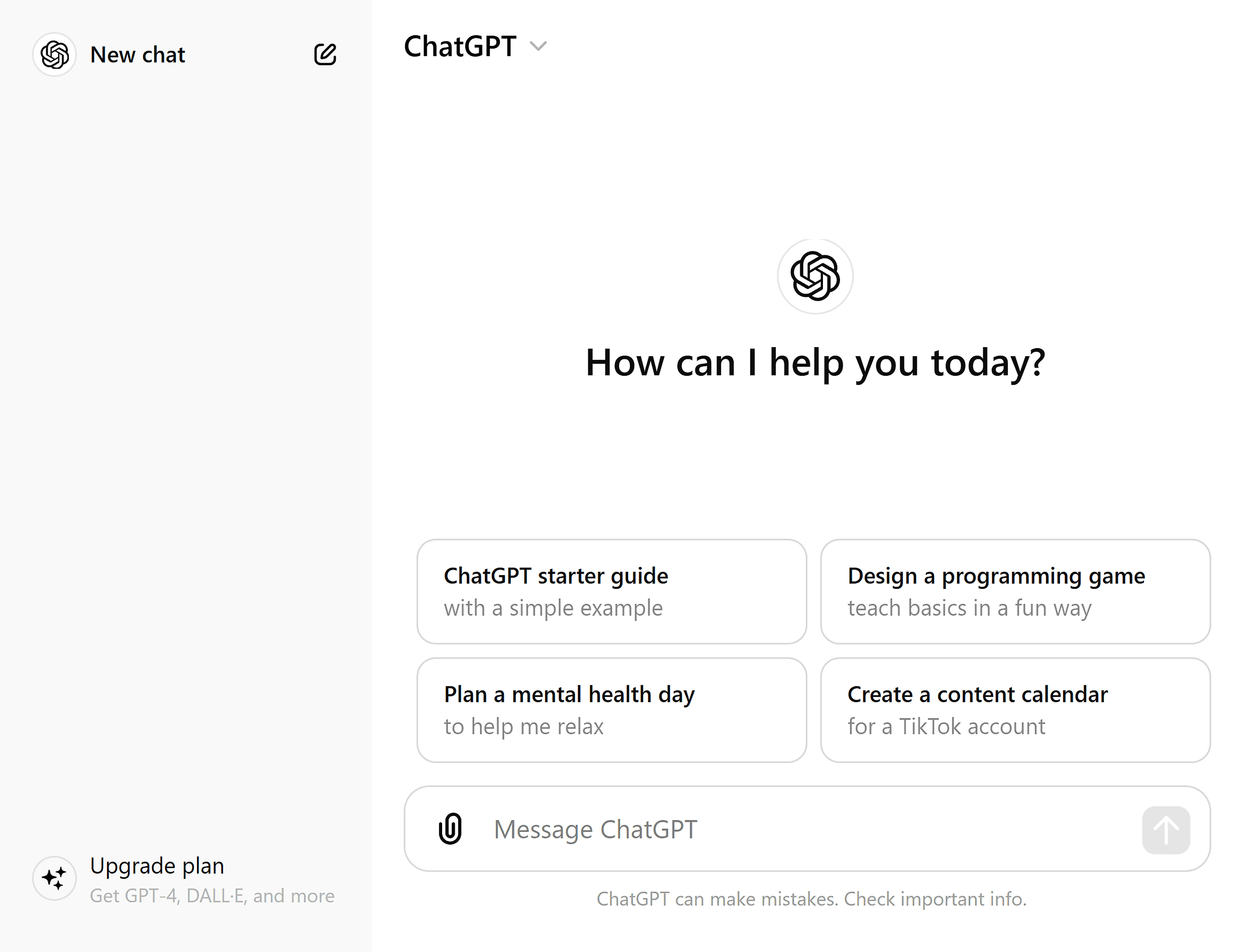 ChatGPT – Homepage