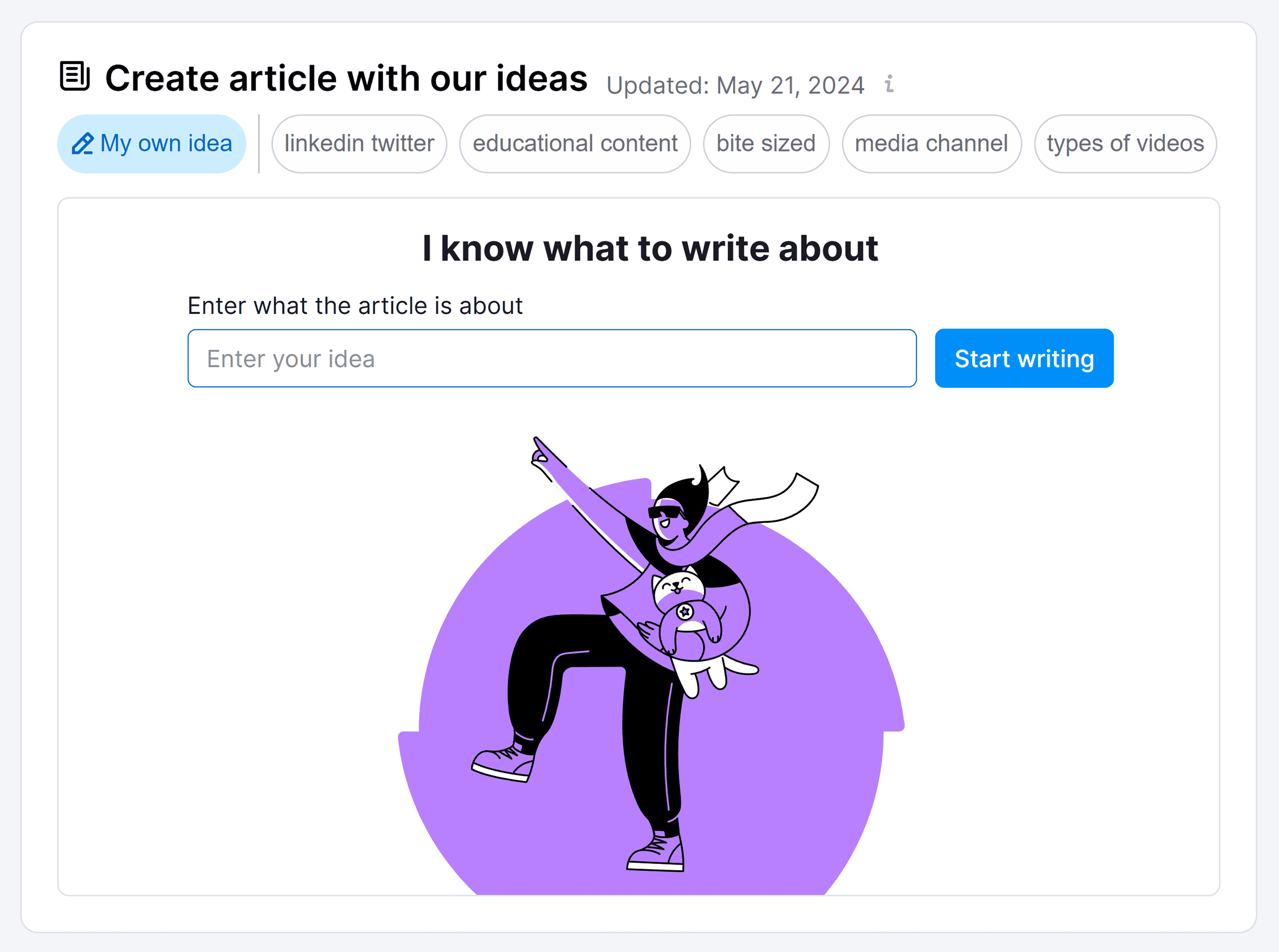 ContentShake – My own idea