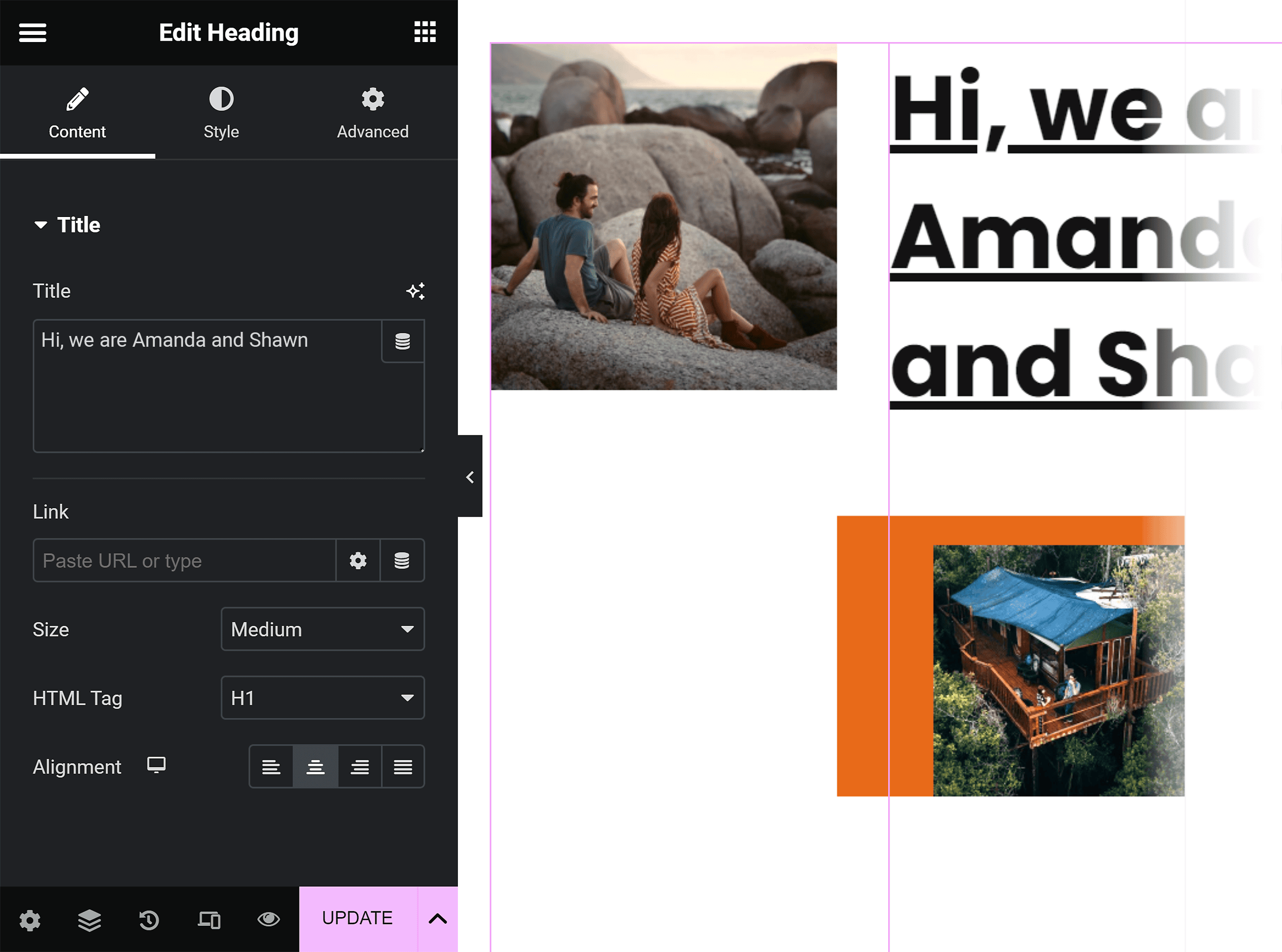 Elementor – Edit element Elementor – Edit element