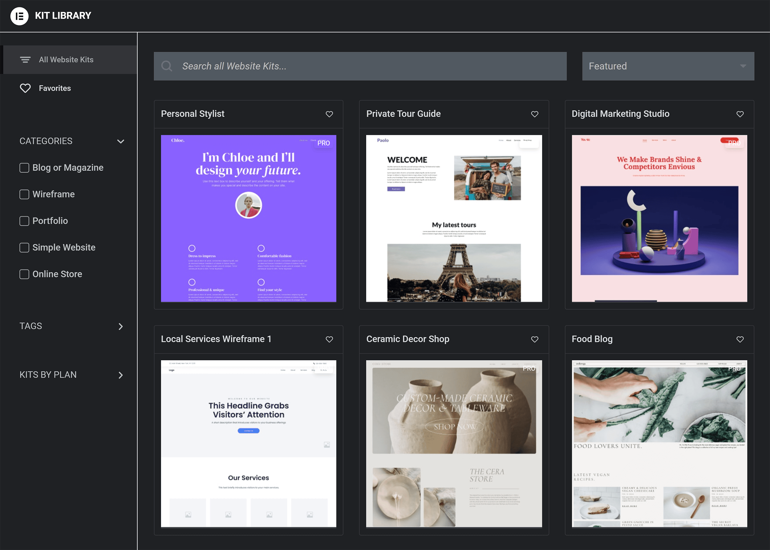 Elementor – Kit Library Elementor – Kit Library