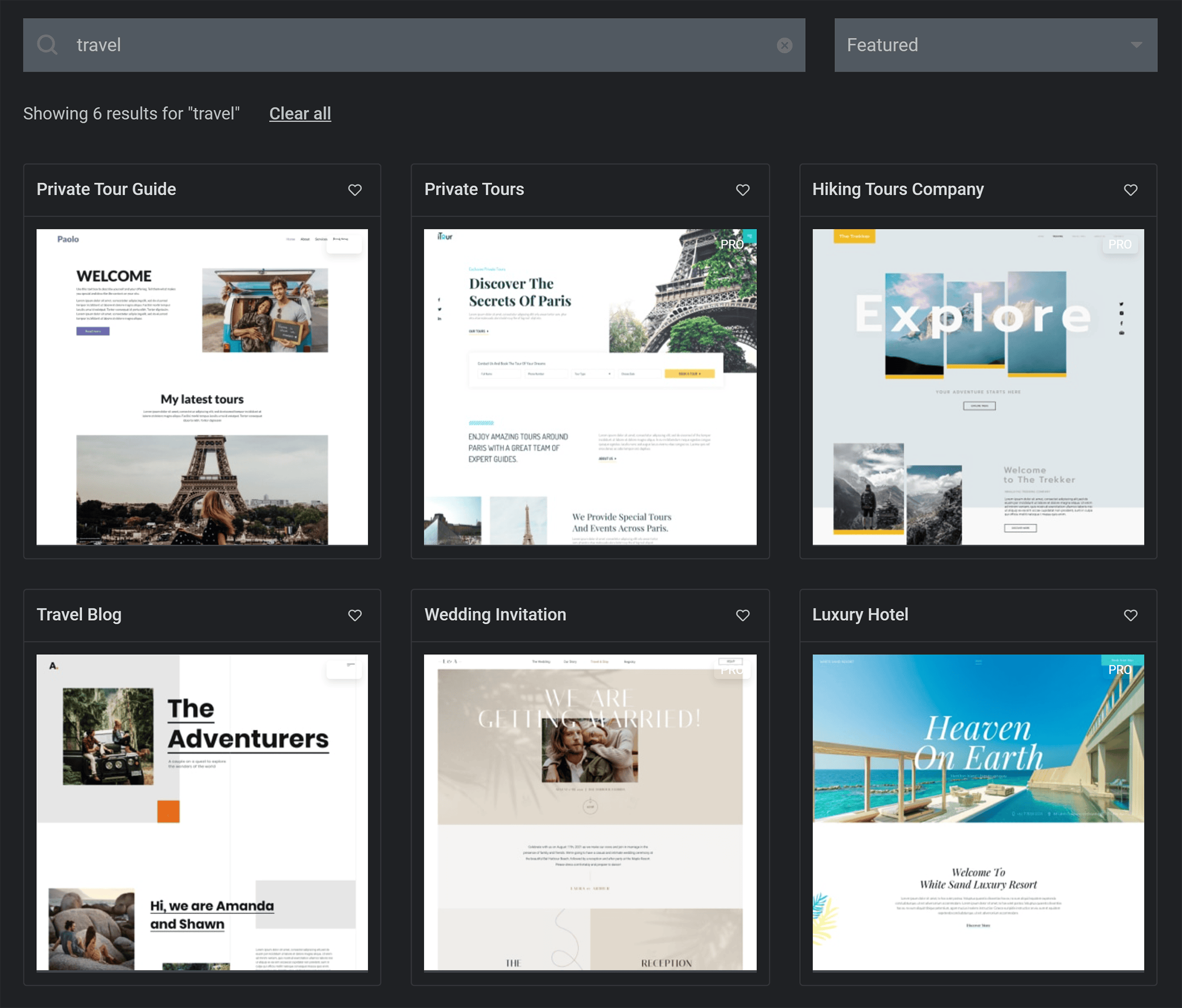 Elementor – Library – Search travel Elementor – Library – Search travel