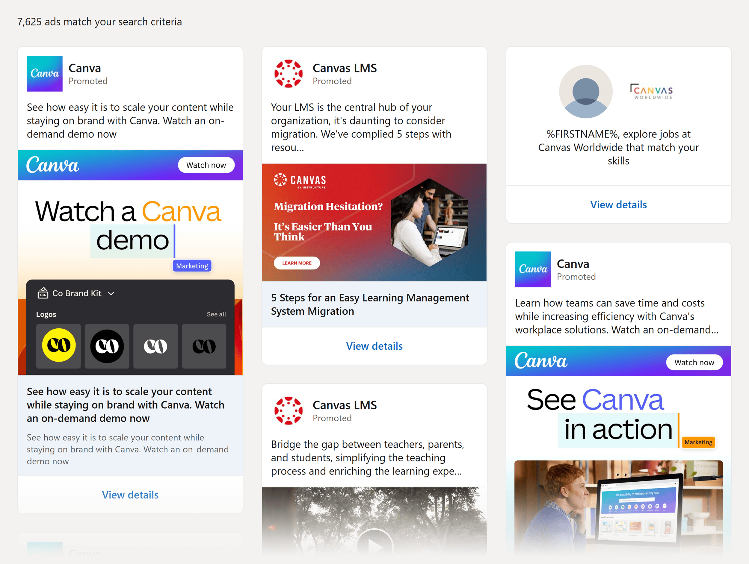 LinkedIn – Ad Library – Canva