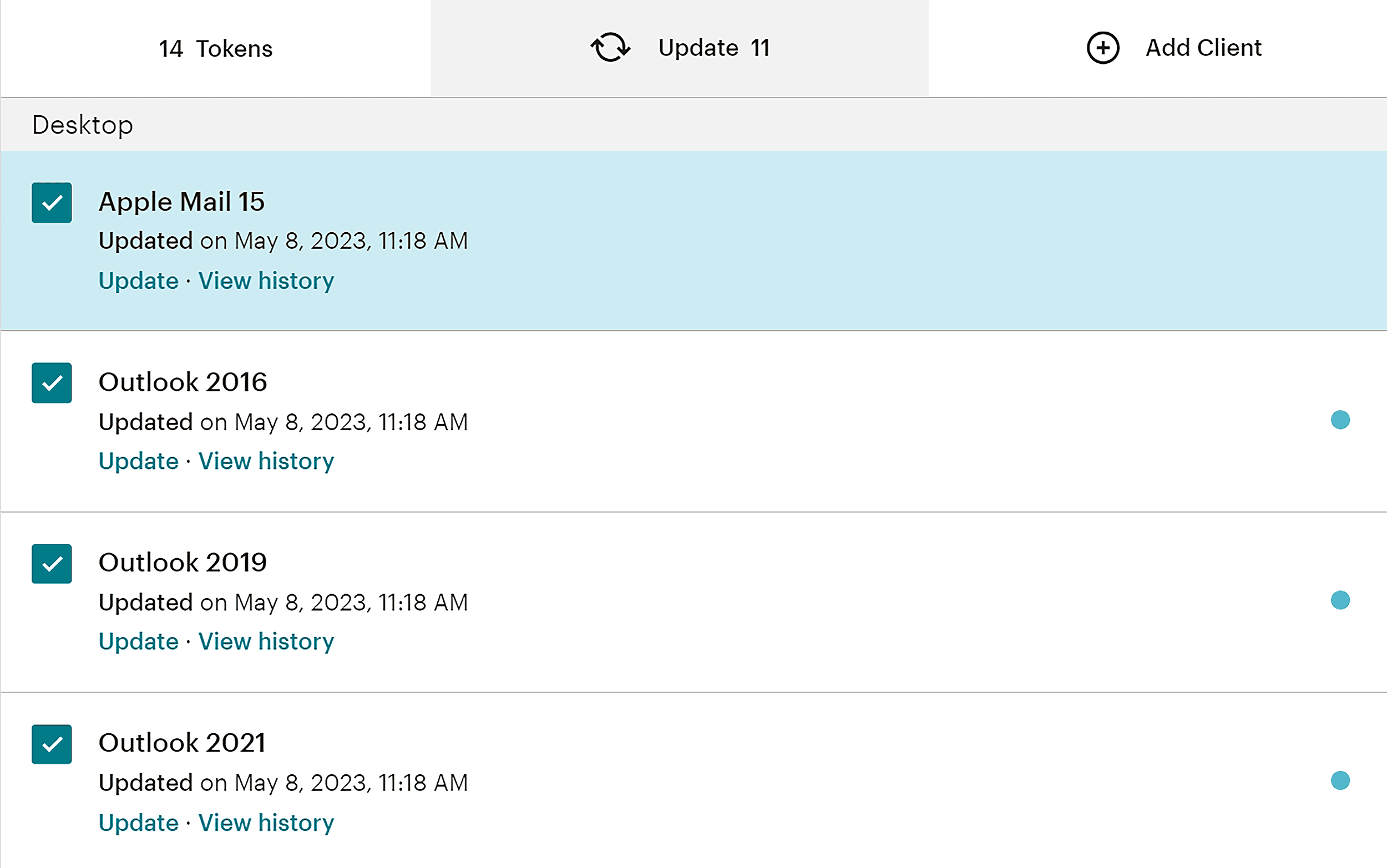 MailChimp – Inbox preview