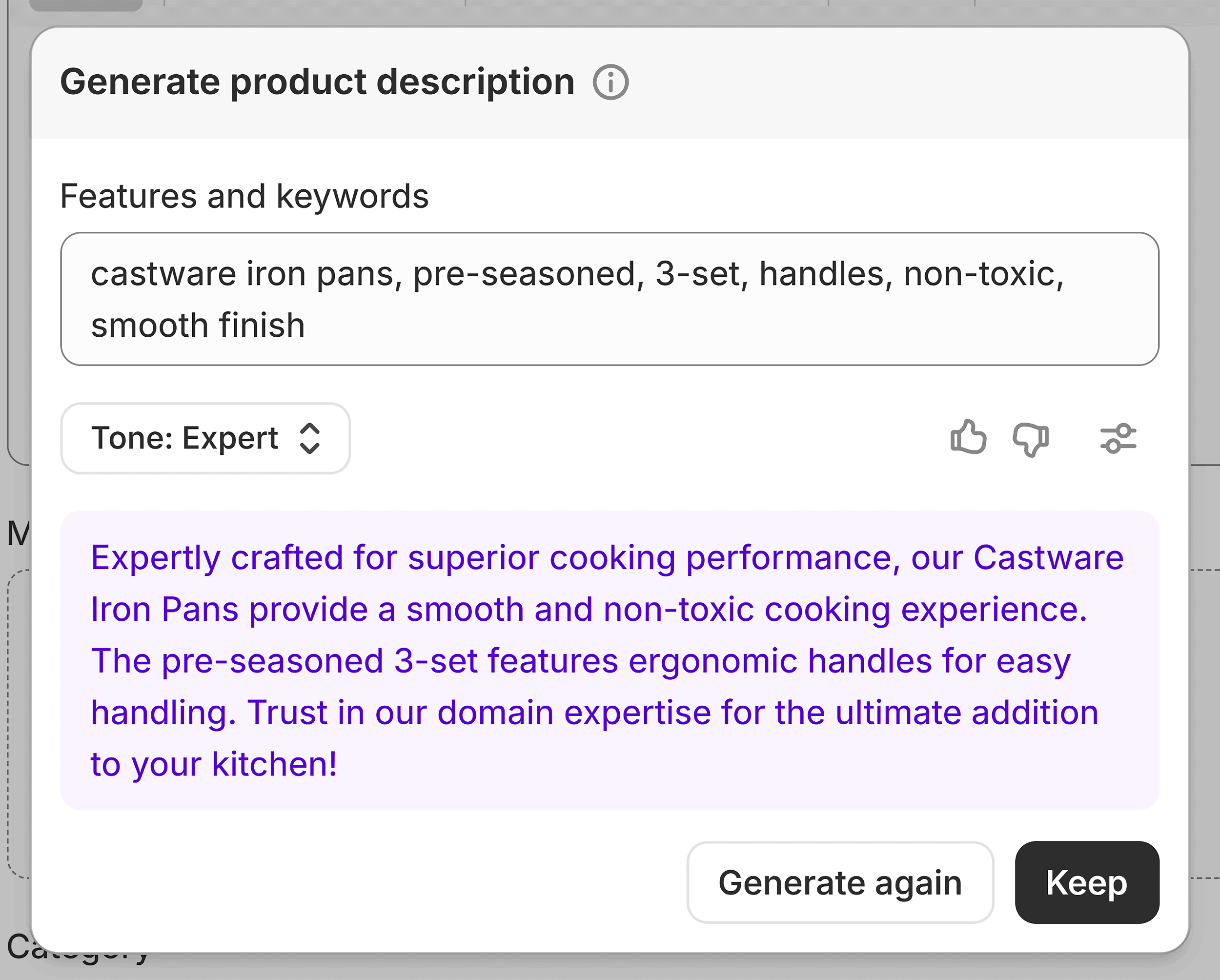 Shopify Magic – Product description