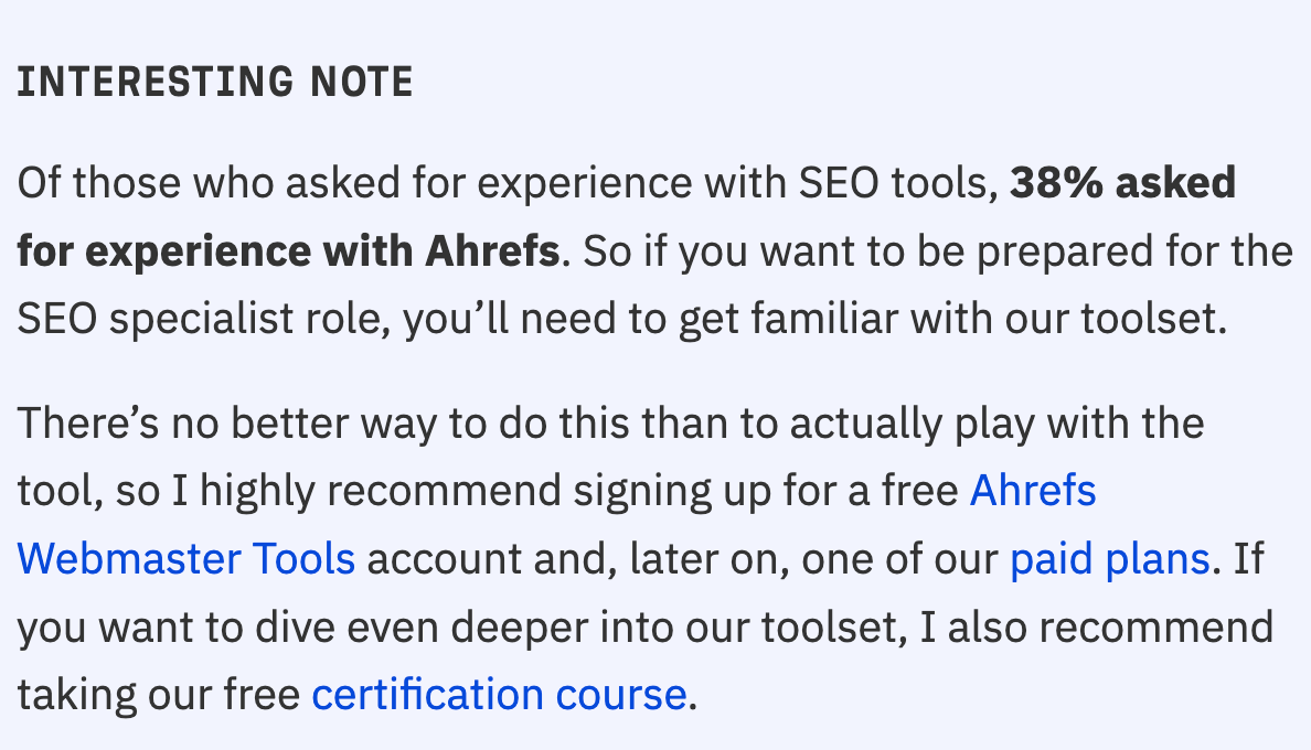 How to Combine SEO and Content Marketing (The Ahrefs’ Way) | An example of how I managed to pitch Ahrefs in a post with a business potential of 1