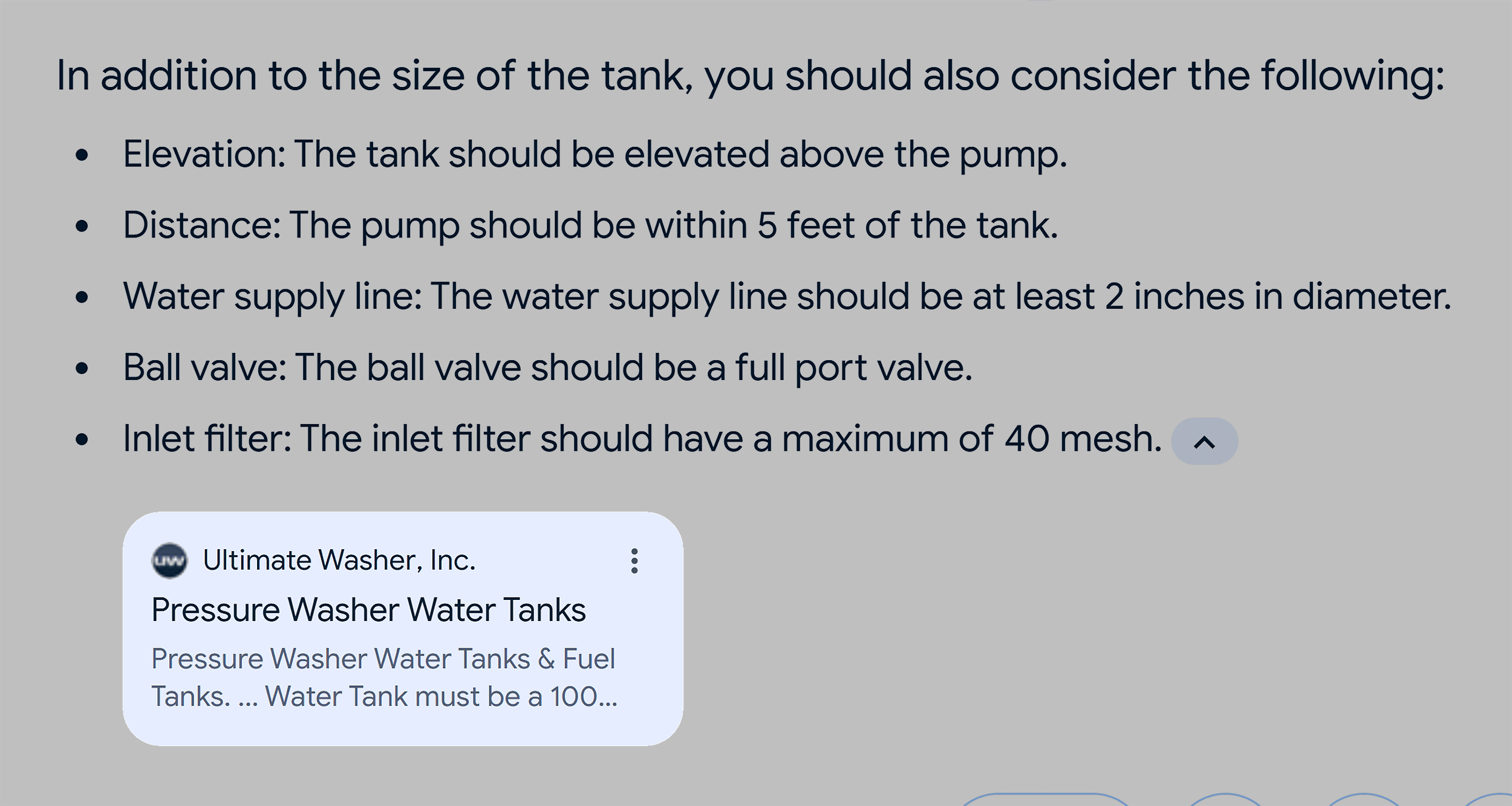 AI Overviews – Water tank buying AI Overviews – Water tank buying