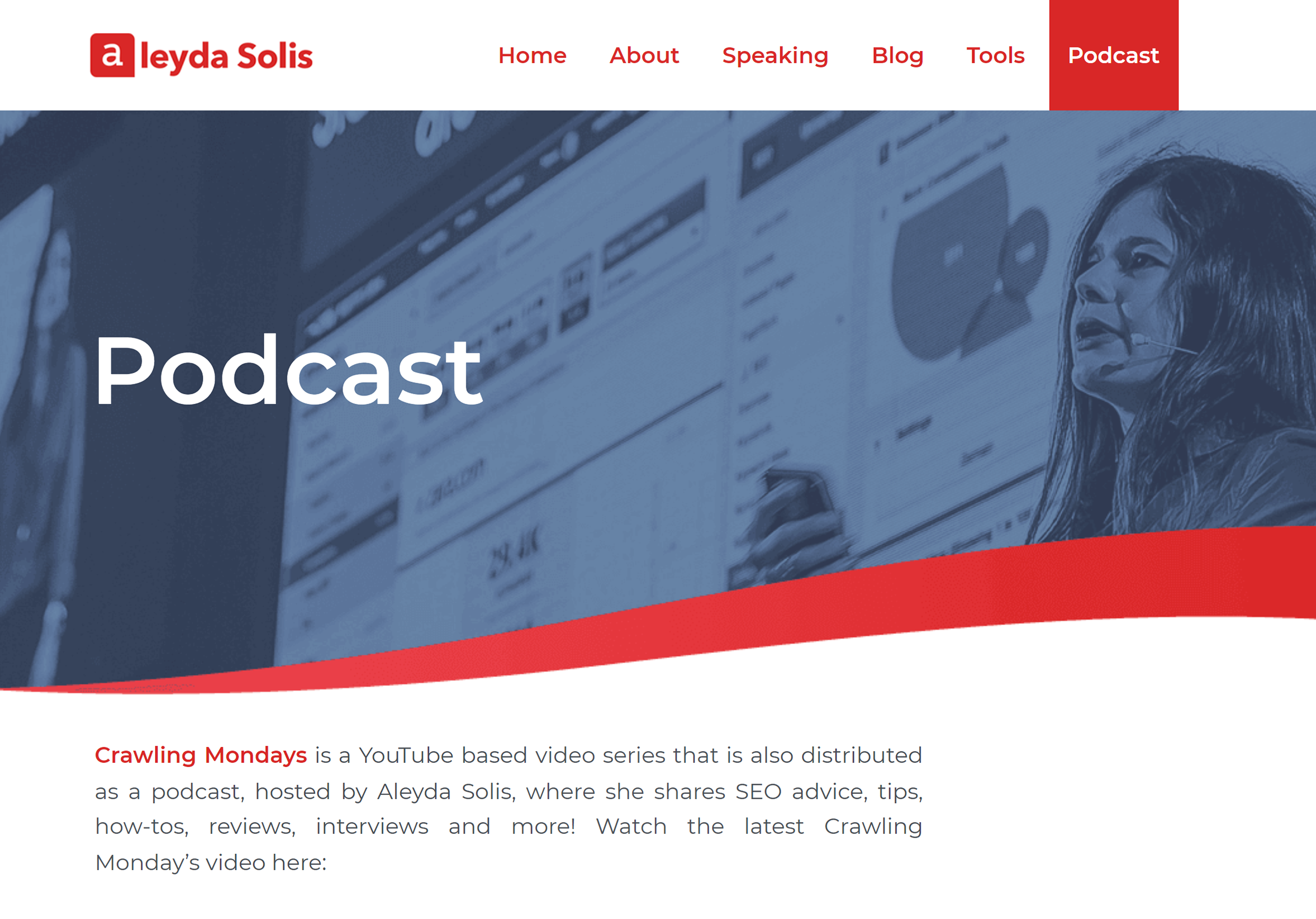Aleyda Solis – Podcast homepage Aleyda Solis – Podcast homepage
