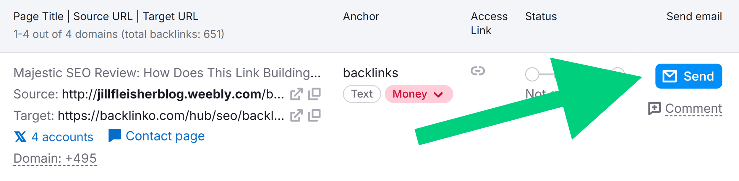 Backlink Audit – Send email