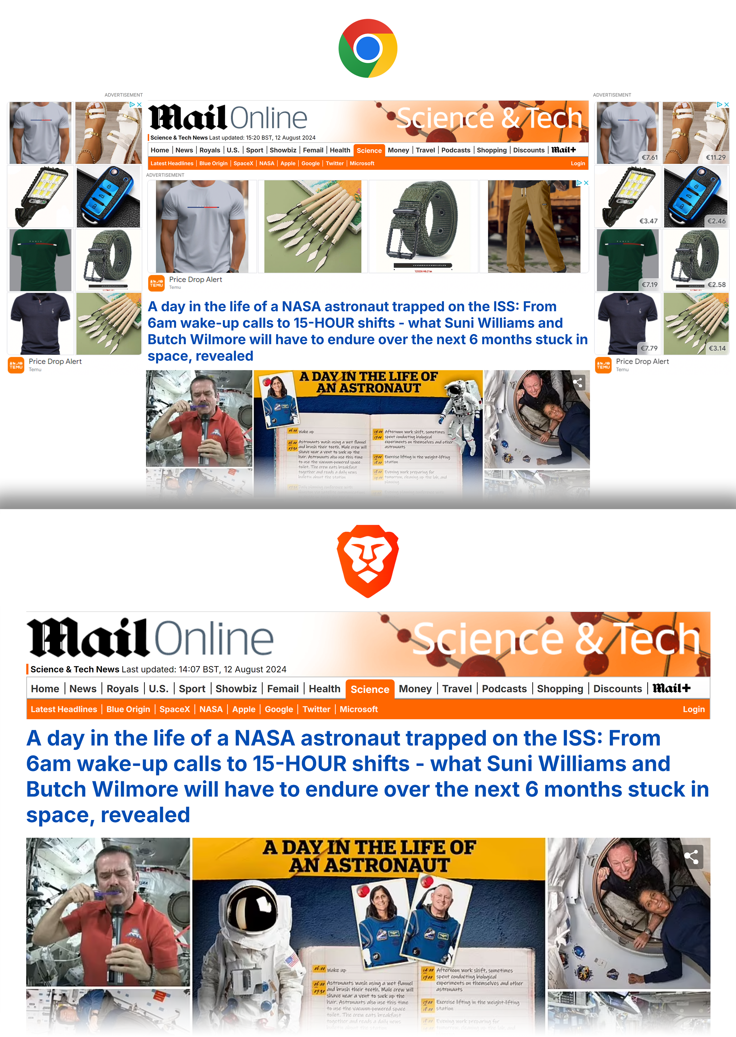 Blocking ads – Google vs Brave Blocking ads – Google vs Brave