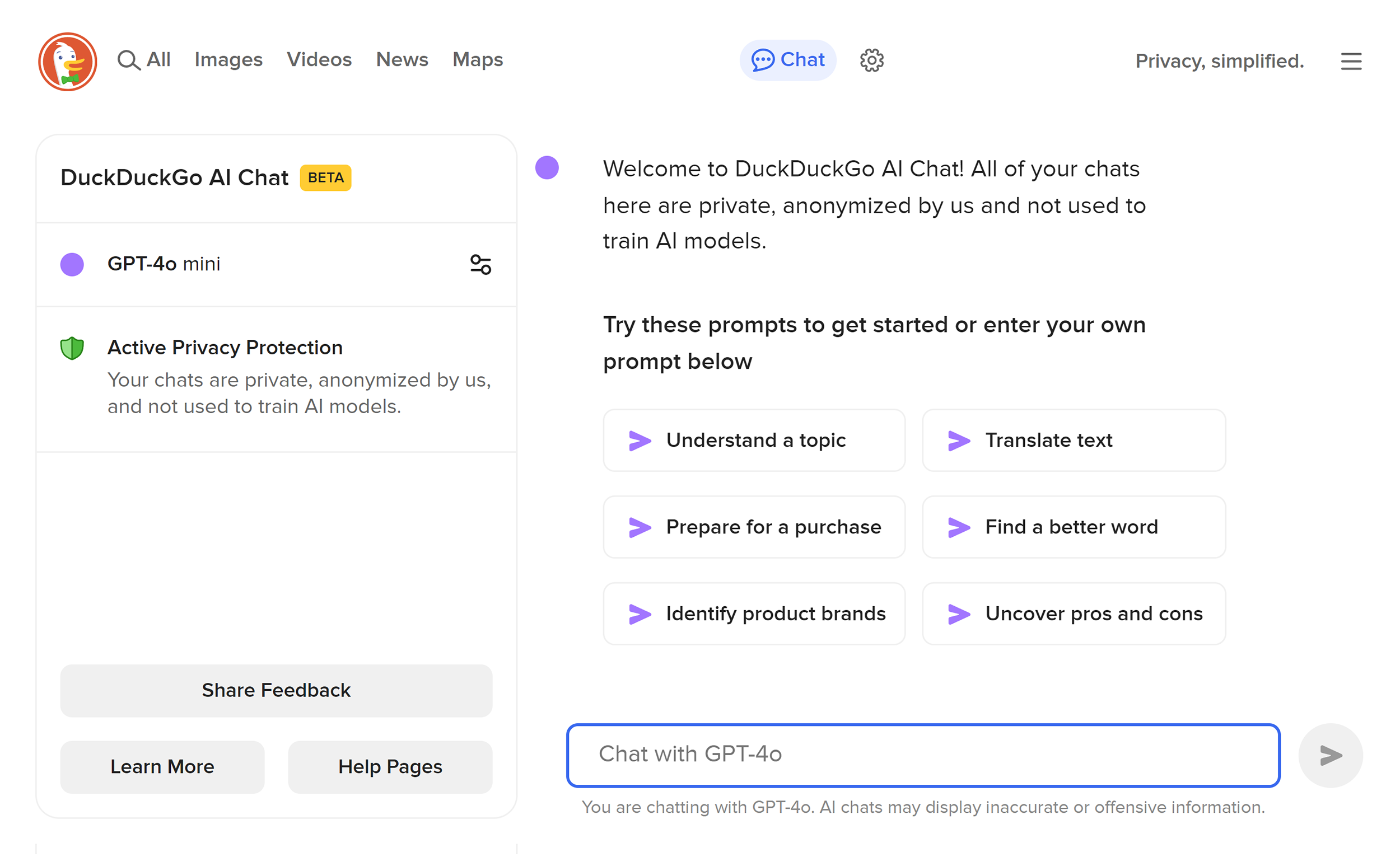DuckDuckGo – Active privacy protection DuckDuckGo – Active privacy protection