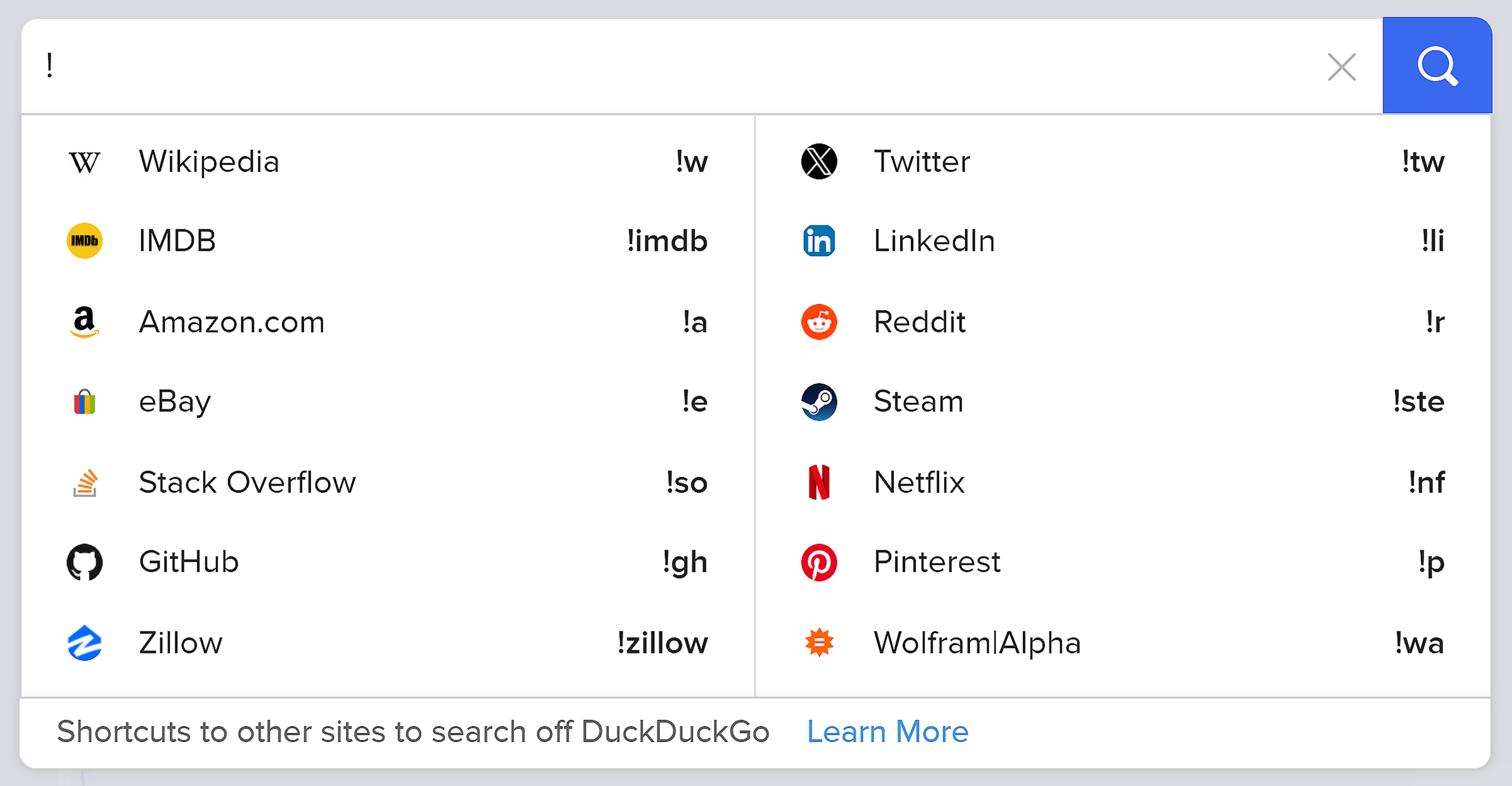 DuckDuckGo – Keyboard shortcuts DuckDuckGo – Keyboard shortcuts