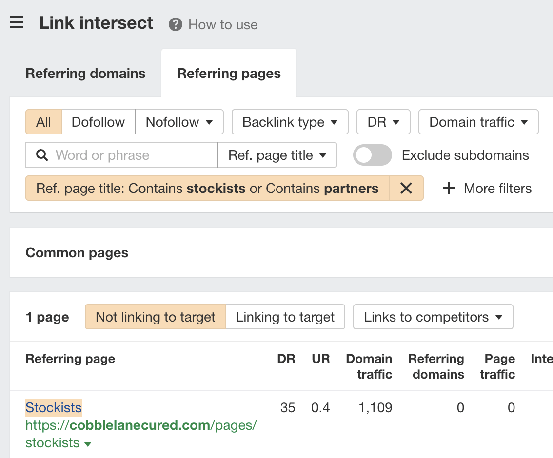 Filtering for stockist/supplier pages