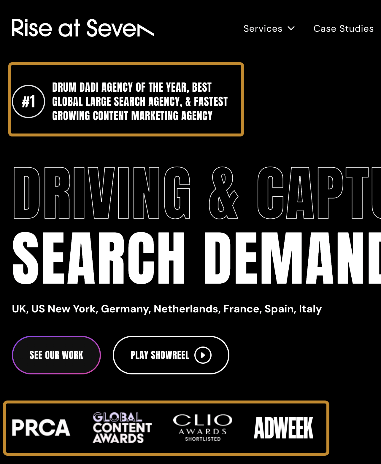 Shallow Pockets? Try These 3 Truly Affordable SEO Services | Just some of the awards Rise At Seven have won