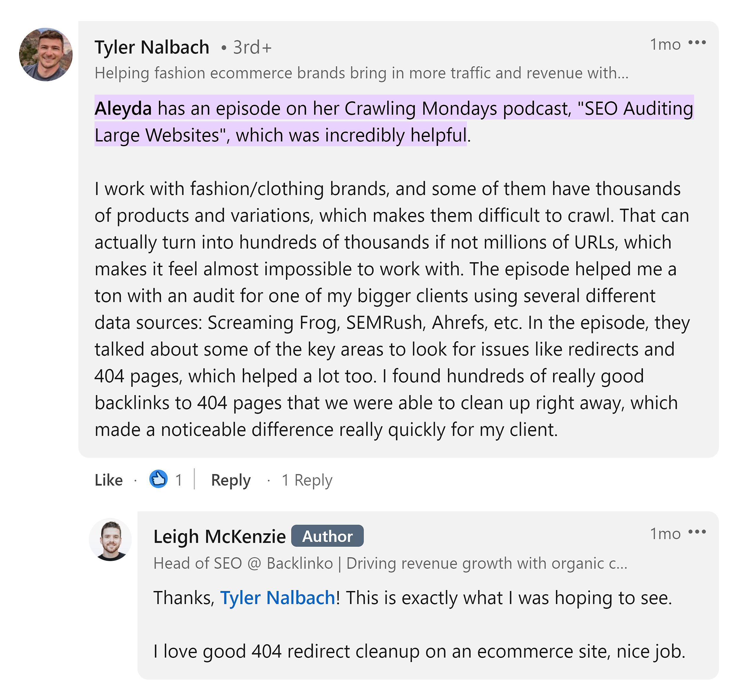 LinkedIn – Tyler Nalbach – Reply LinkedIn – Tyler Nalbach – Reply