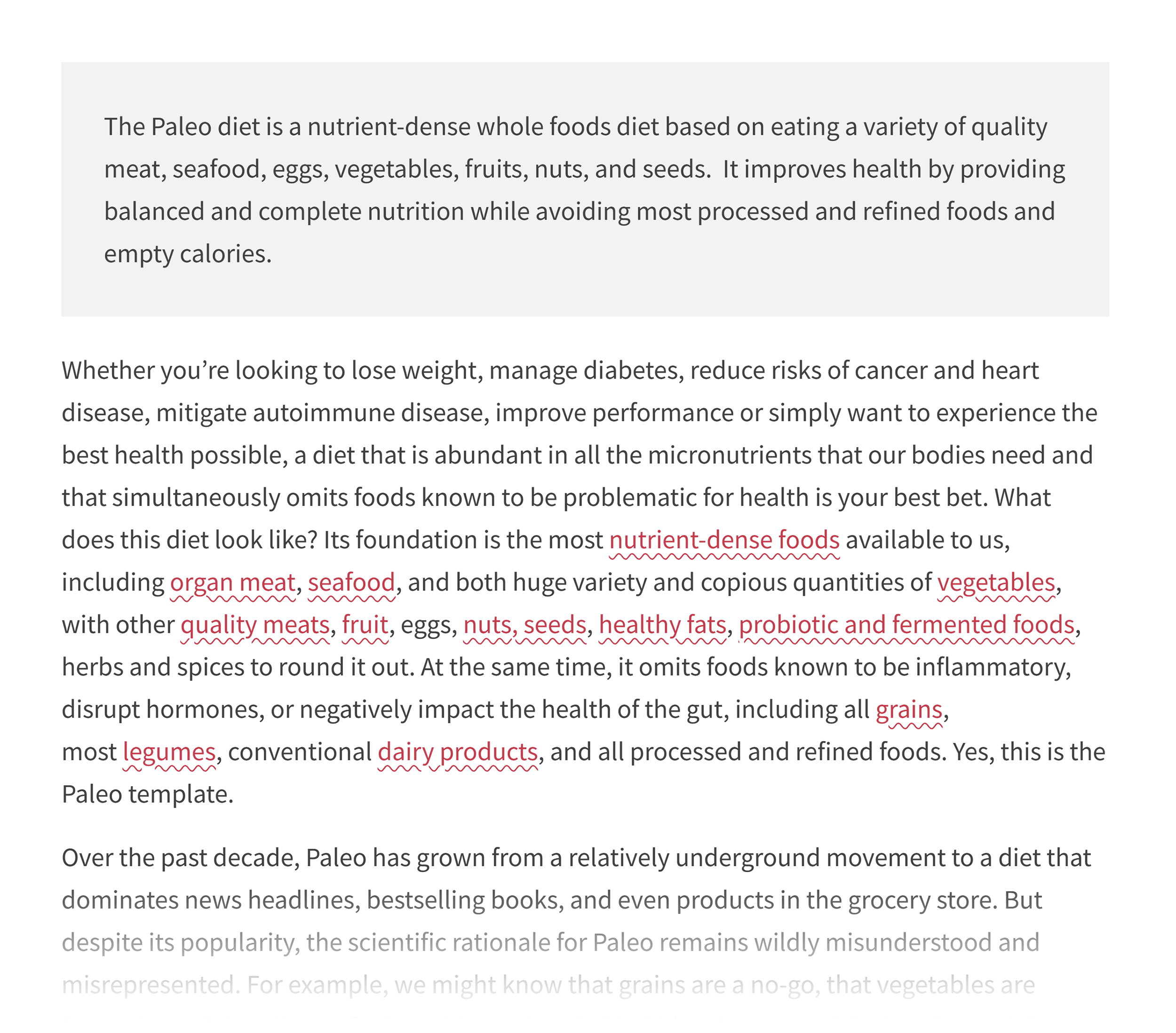 Paleo diet – Long intro Paleo diet – Long intro