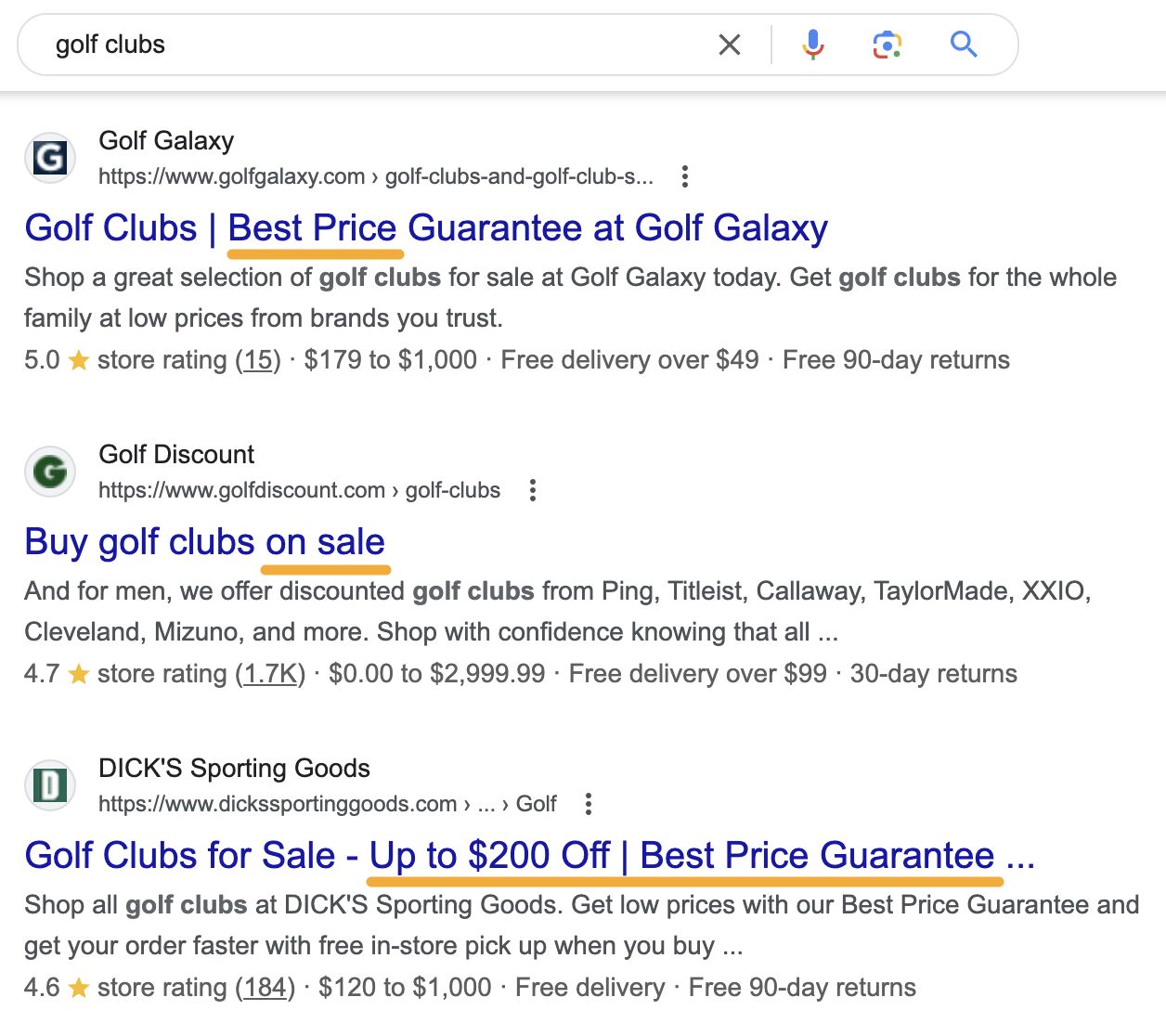 Shallow Pockets? Try These 3 Truly Affordable SEO Services | People searching for "golf clubs" are budget-conscious and want to shop around