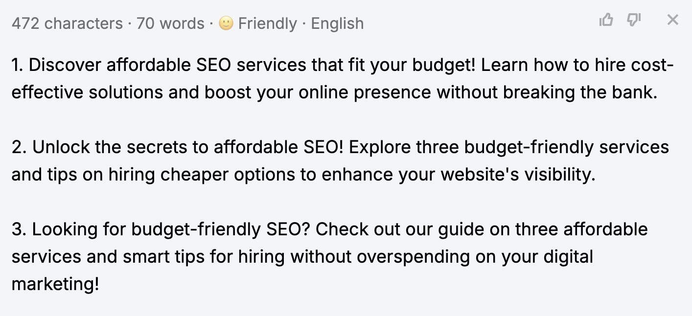 Shallow Pockets? Try These 3 Truly Affordable SEO Services | Results from our free meta description generator