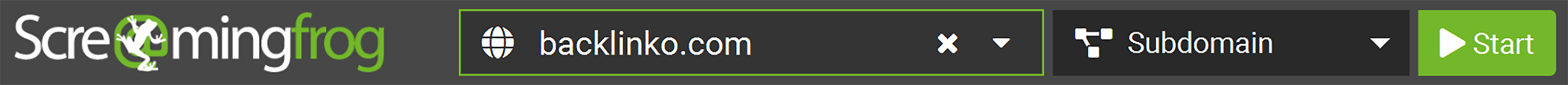 Screaming Frog – Input website Screaming Frog – Input website