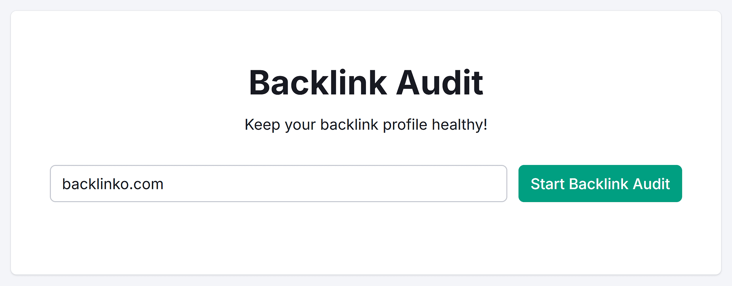 Semrush – Backlink Audit