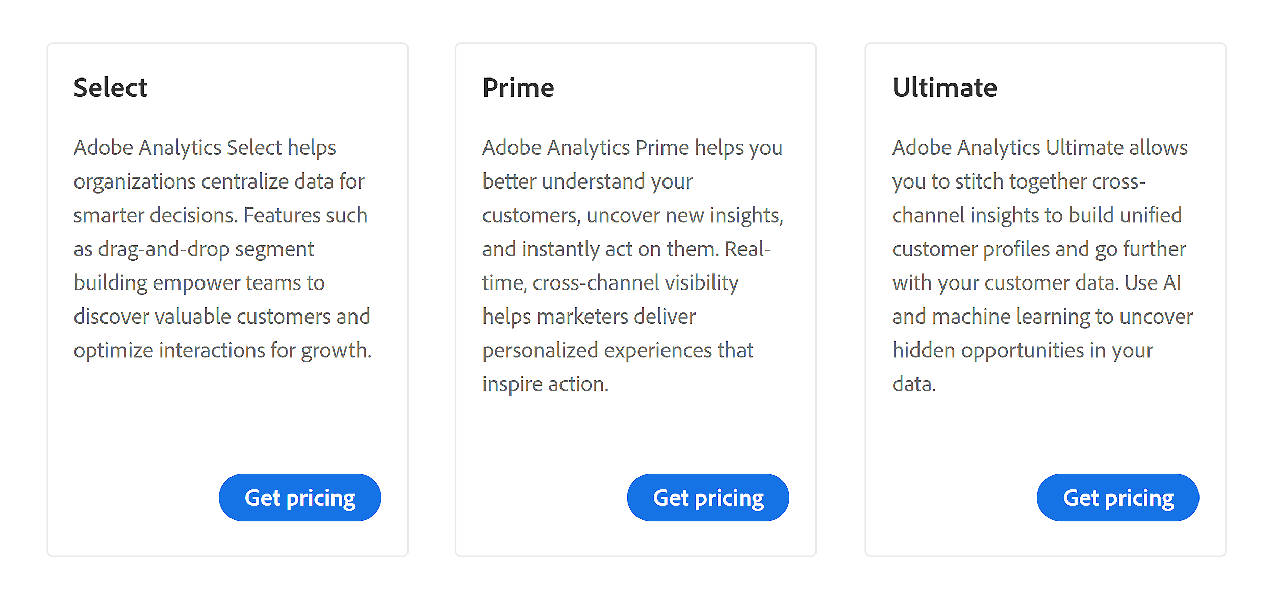 Adobe Analytics – Pricing Adobe Analytics – Pricing