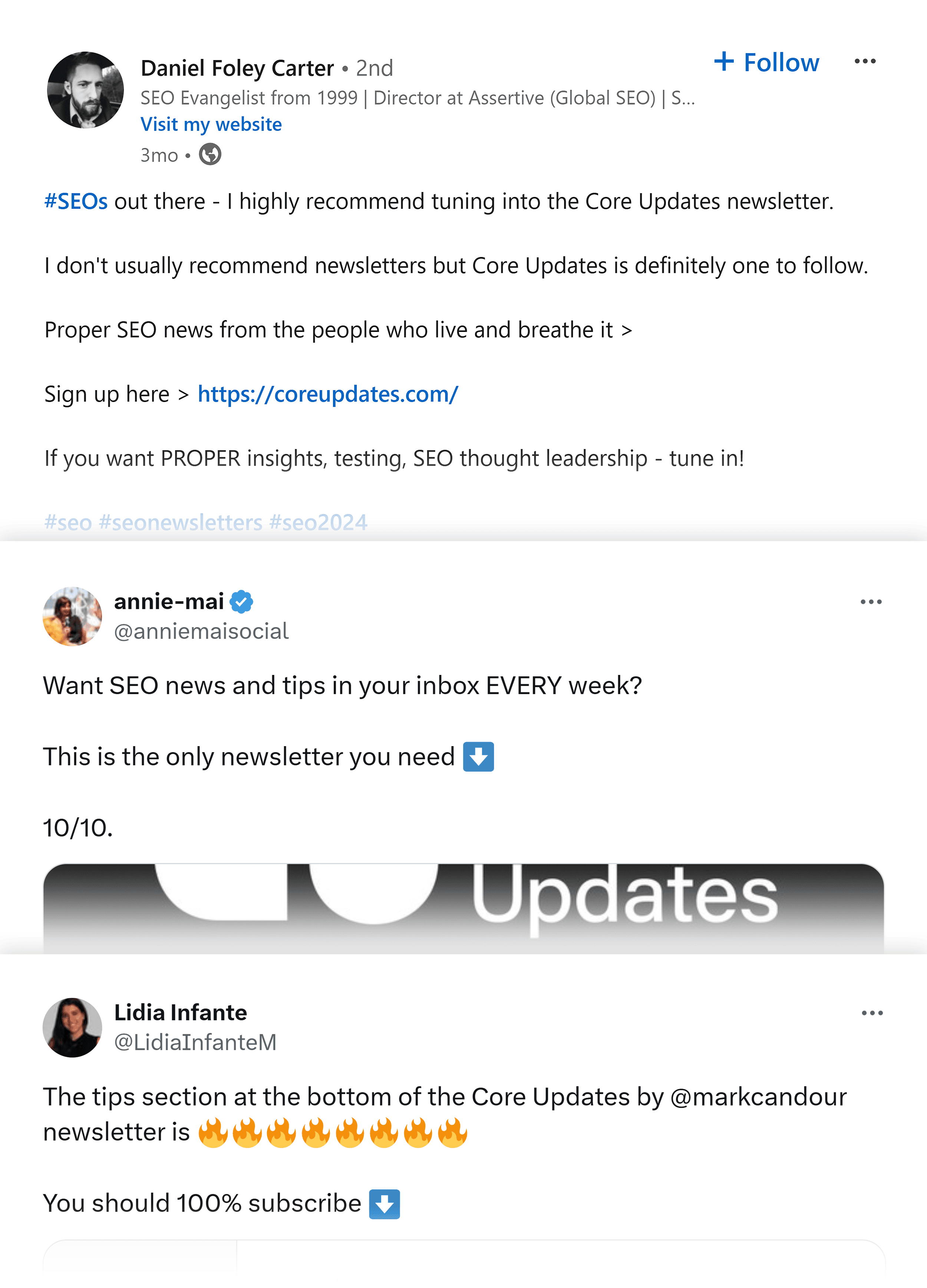 Core Updates – Reader's comments