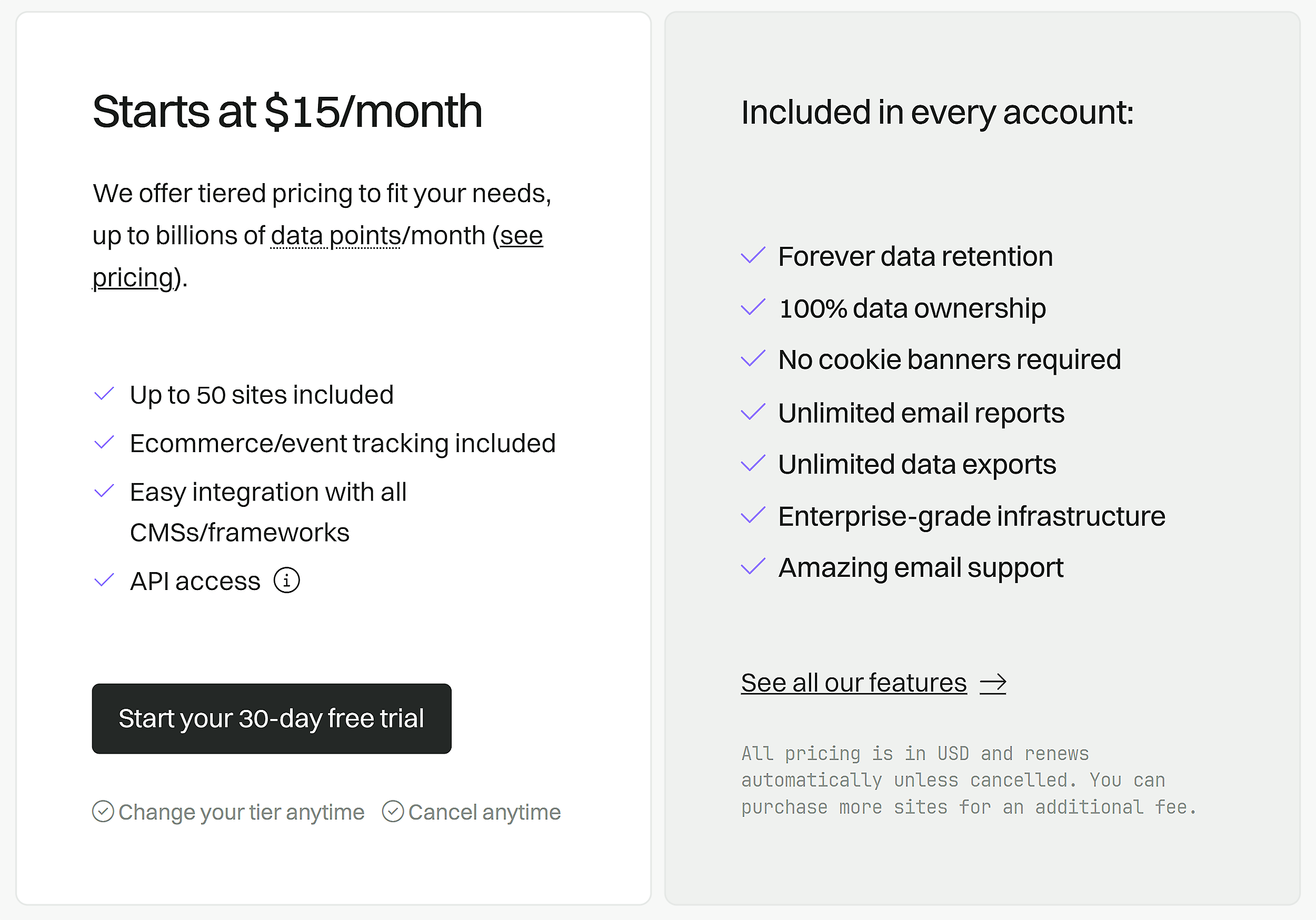 Fathom Analytics – Pricing Fathom Analytics – Pricing