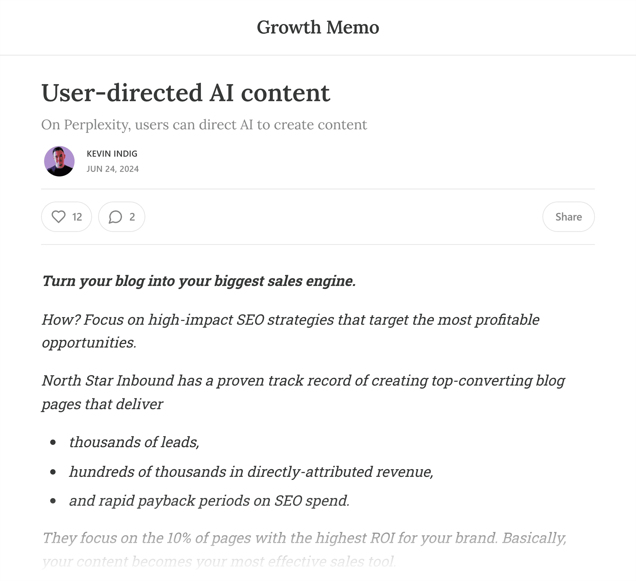 Growth Memo newsletter